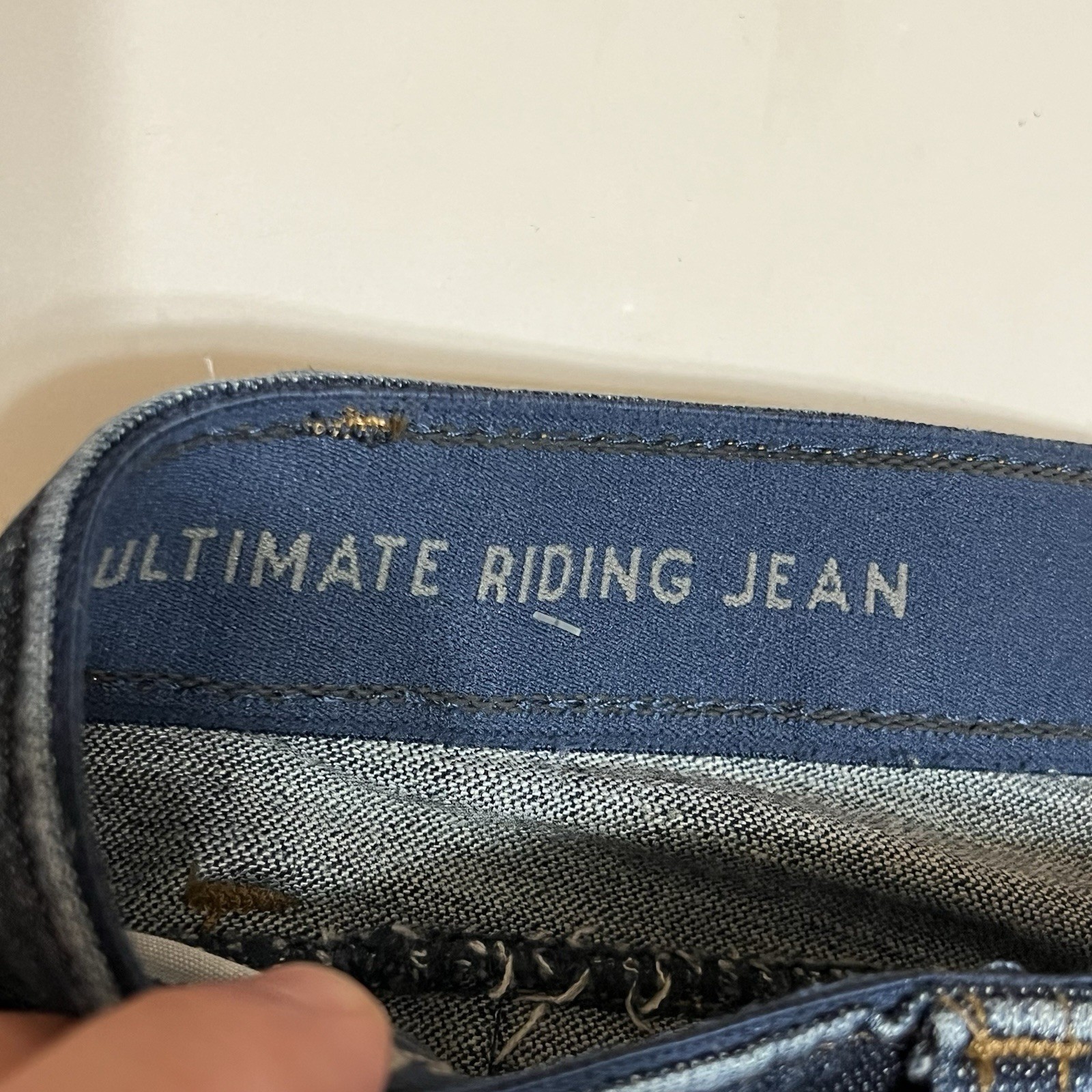 Wrangler Willow Ultimate Riding Jeans Boot Cut Women 7×34 (30×33) Stretch Blue