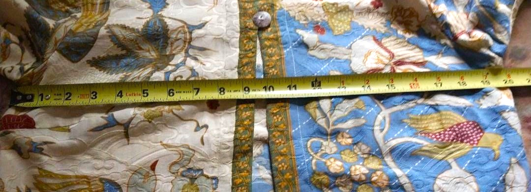 Moving Sale! Citron Santa Monica Silk Birds Floral Open Front Tunic Top Kimono M