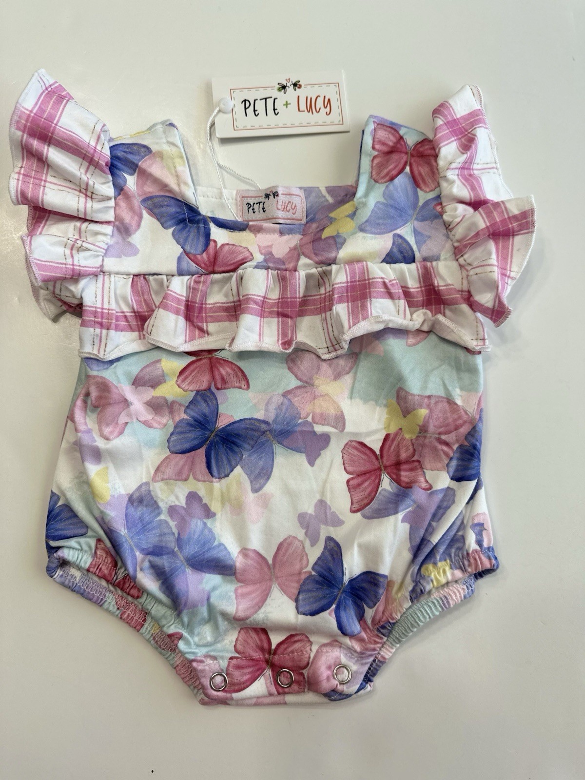 Pete & Lucy Free Like A Butterfly Baby Romper Size 3-6 Months NEW NWT