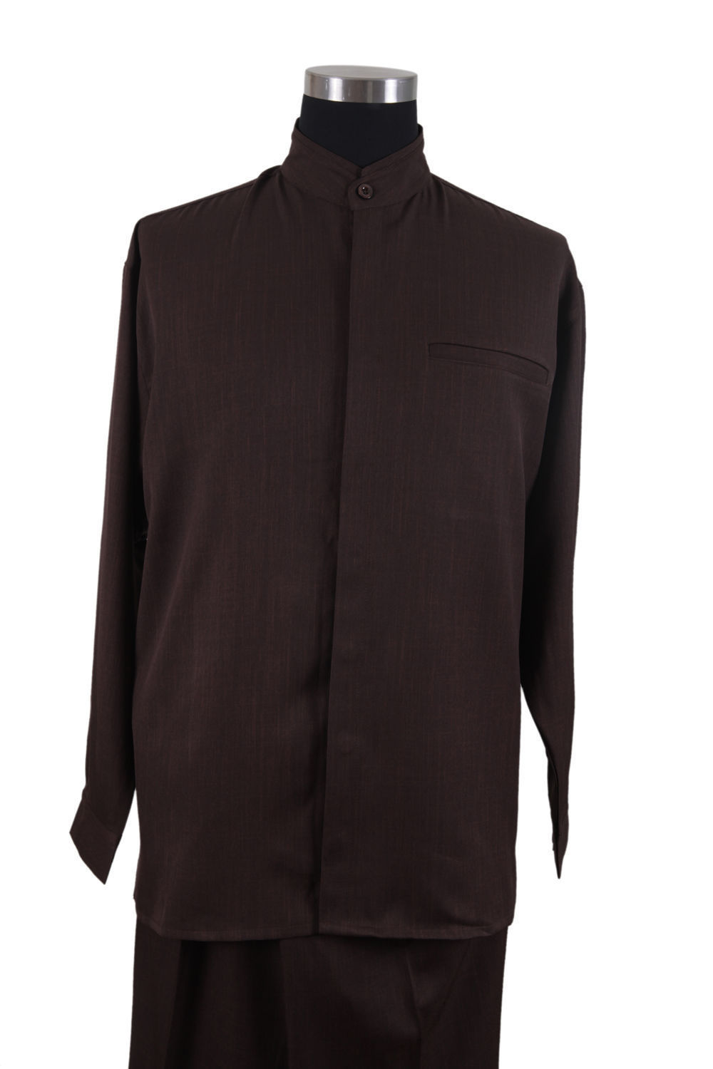 New MEN’S BAND COLLAR LONG SLEEVE TWO PIECE SETS CASUAL WALKING SUITS M2826