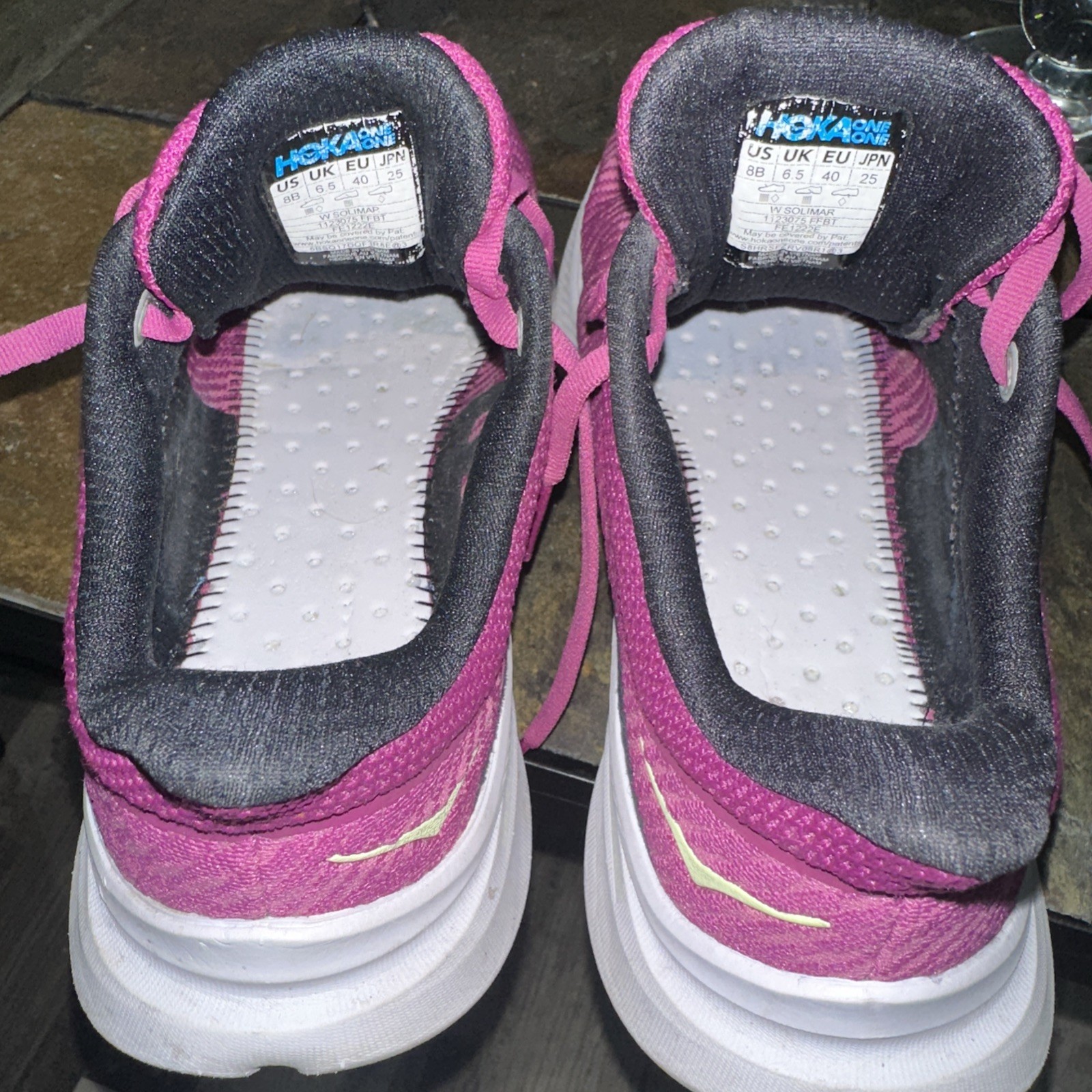 Hoka One One Shoes Womens 8 Solimar Festival Fuchsia Purple Running Sneaker