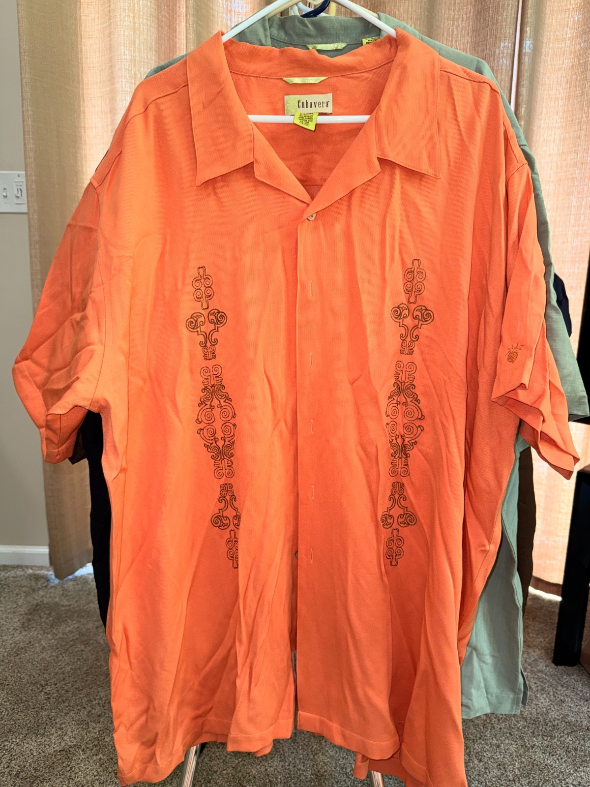 Cubavera XXLT Orange and Brown Button Down – Pre-Owned