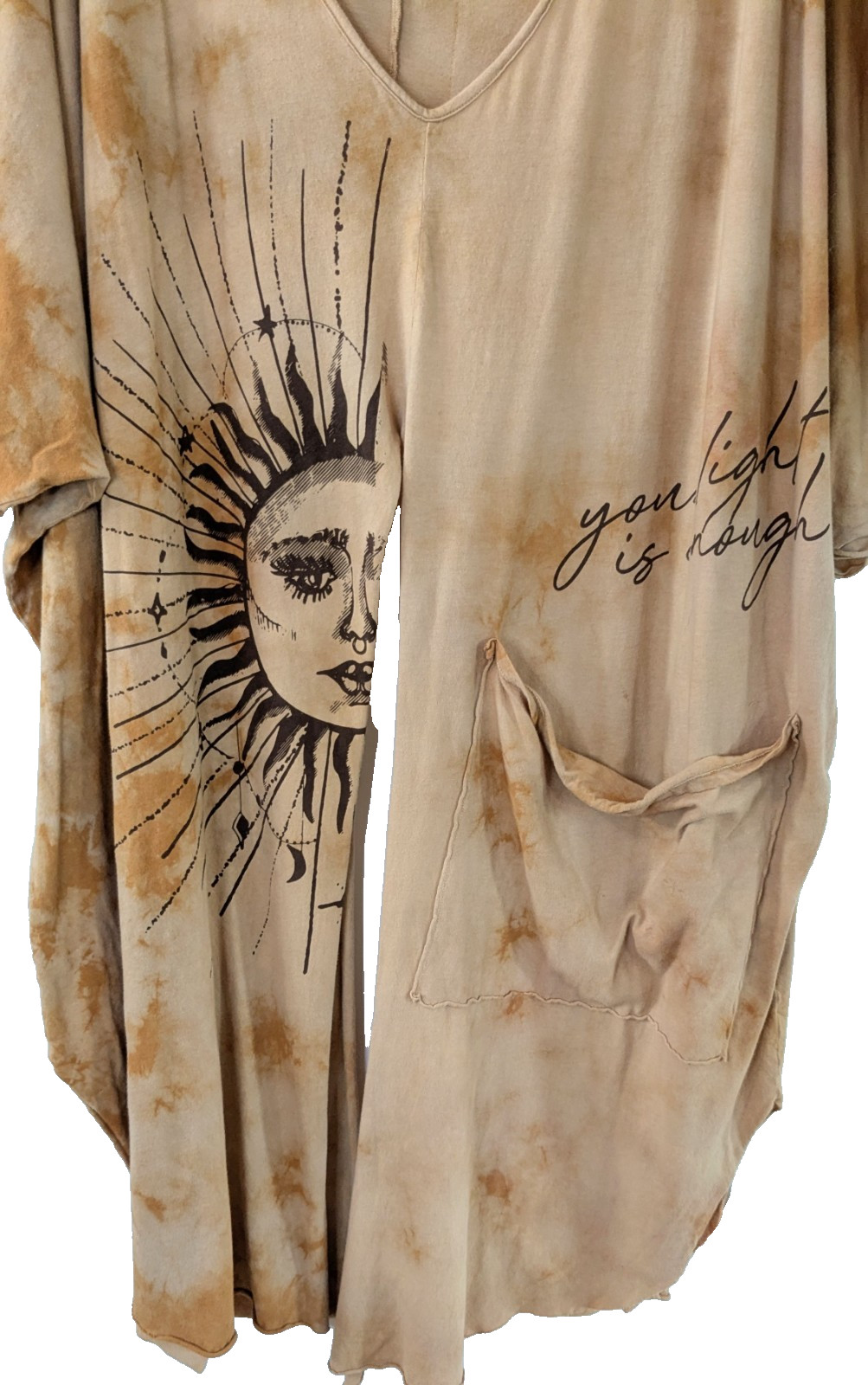 Kantha Bae One SZ Dream Split Muu Tee Tunic Celestial Sun Boho Mama Organic
