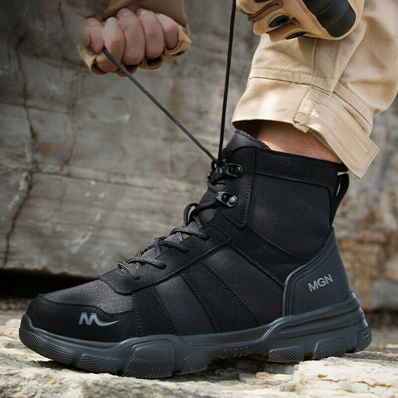 Puncture-Proof Male Work Boots Indestructible Safety Shoes Men Steel Toe Shoes