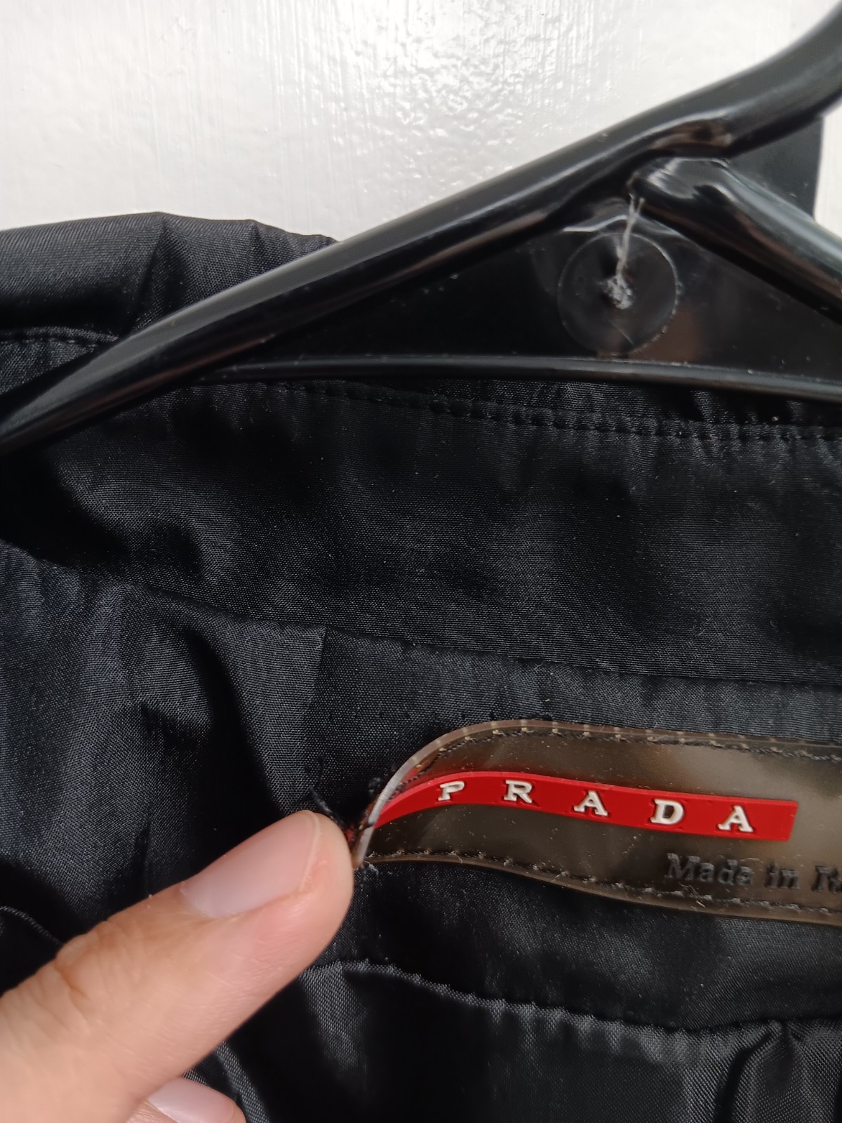 Prada Sport Vintage Polyester Zip Up Jacket Black Women’s Size L/XL