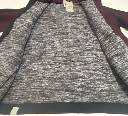 BENCH Men’s Full Zip Wool Blend Heavy Jacket Zipped Pockets Burgandy NWT Size M