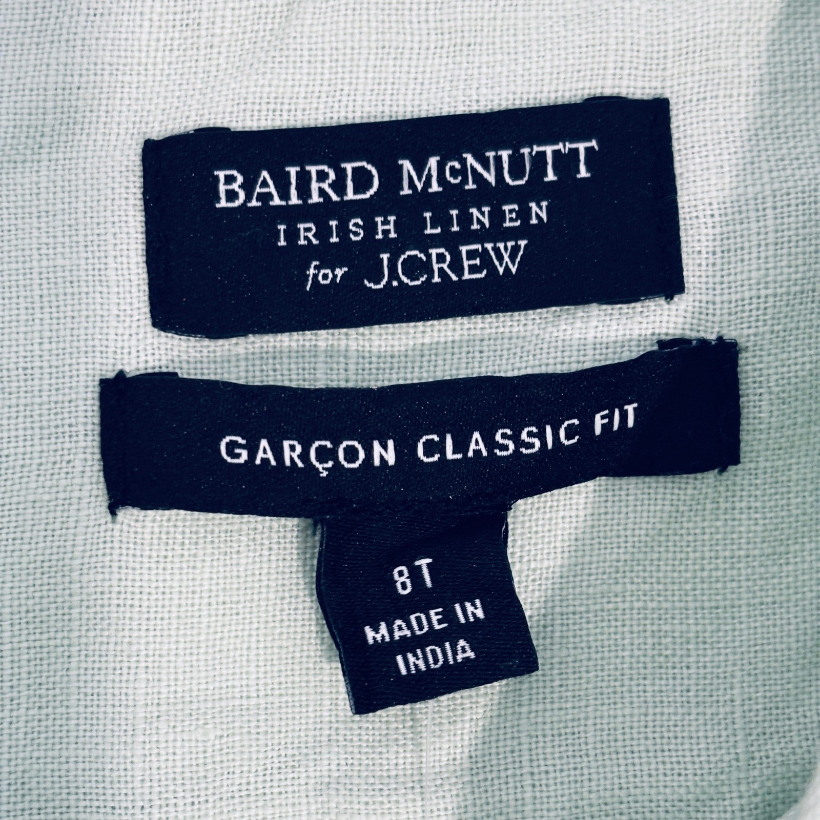 New J.Crew Button Down Shirt Womens 8 Pale Mint Green Baird McNutt Irish Linen