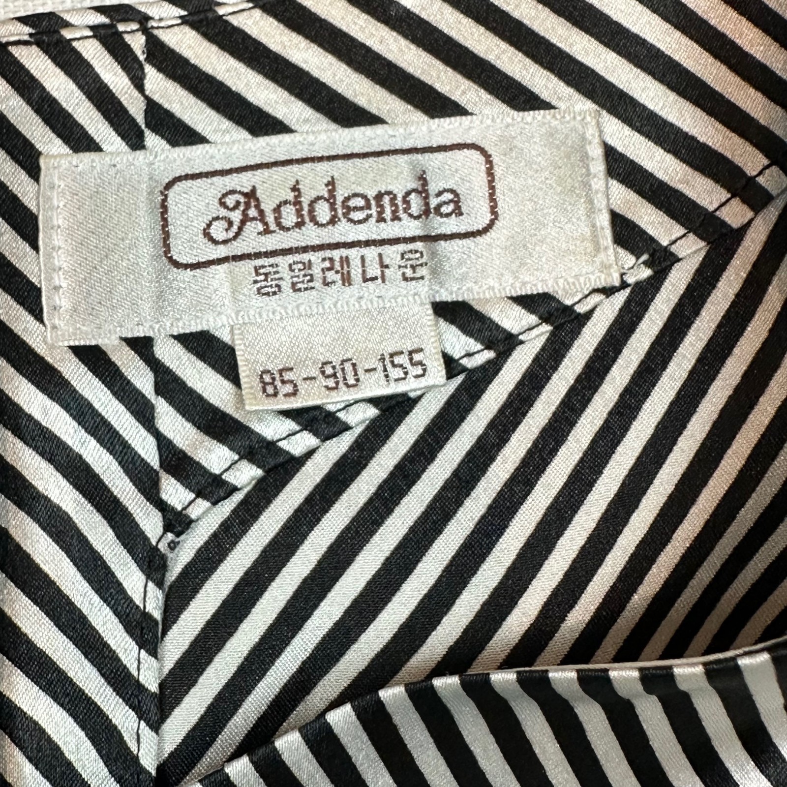 Addenda Shirt Striped Buttoned Back Sleeveless Blouse V Neck Womens sz XS 85