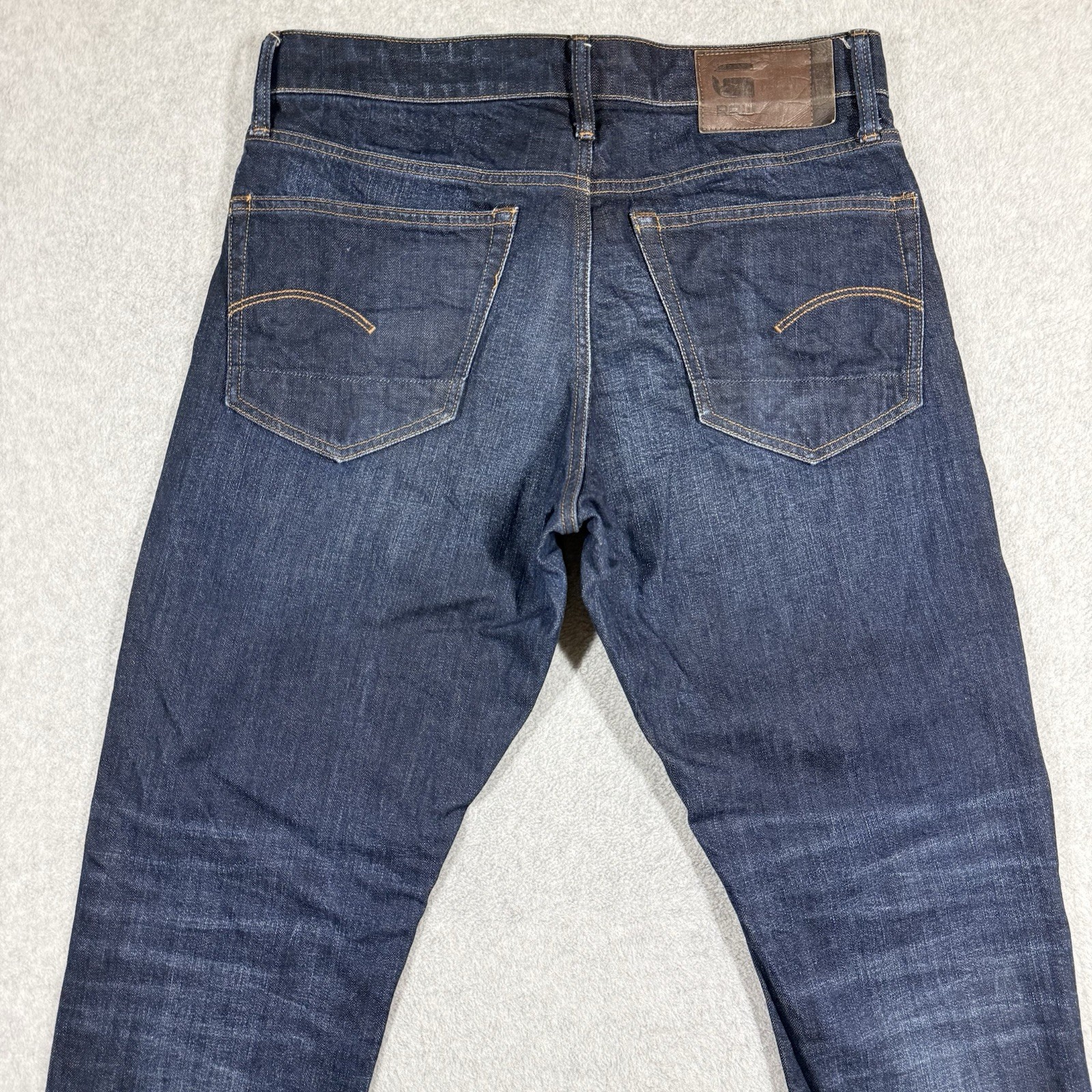 G Star Raw Jeans Men 33×32 Blue 3301 Straight Tapered Cradle Denim Dark Wash