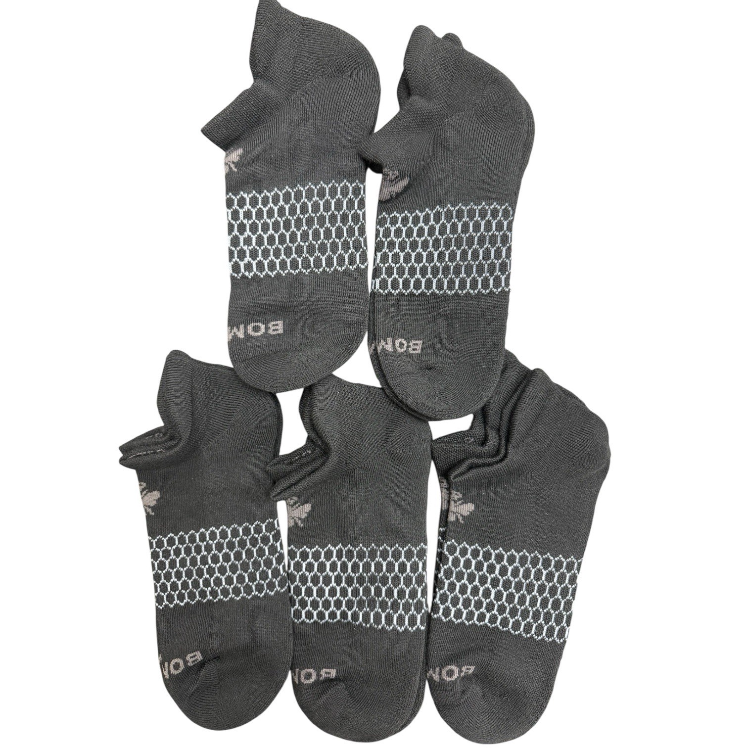 Bombas Black Socks Size M Ankle 5 Pairs NEW