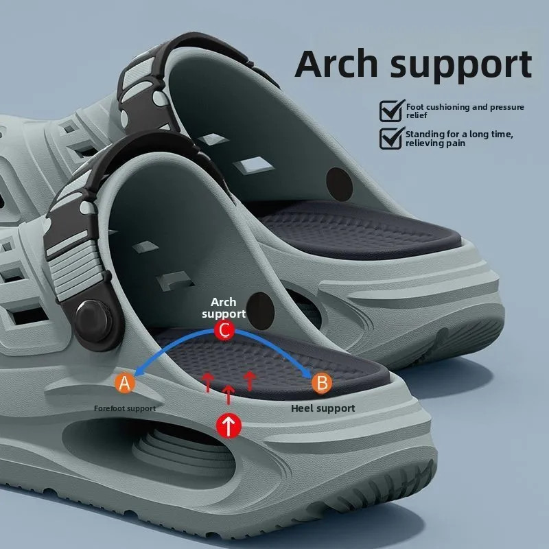 Arch Support Clogs Non-Slip Soft Sole Breathable Summer Garden Shoes for Men Wom