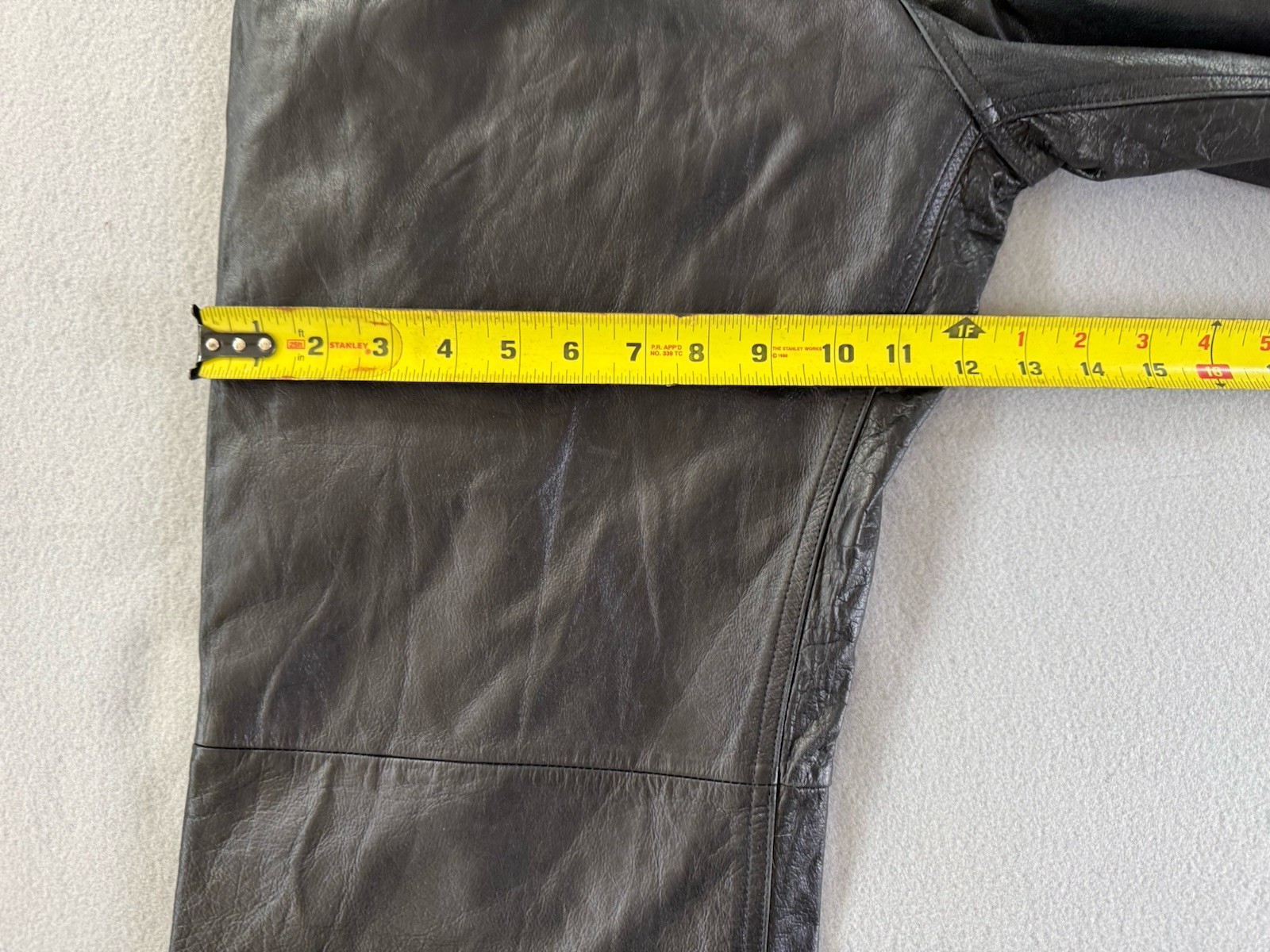 Vintage Guess GJ Leather Pants Mens 36×31 Black Bootcut Y2K Moto Biker Rocker