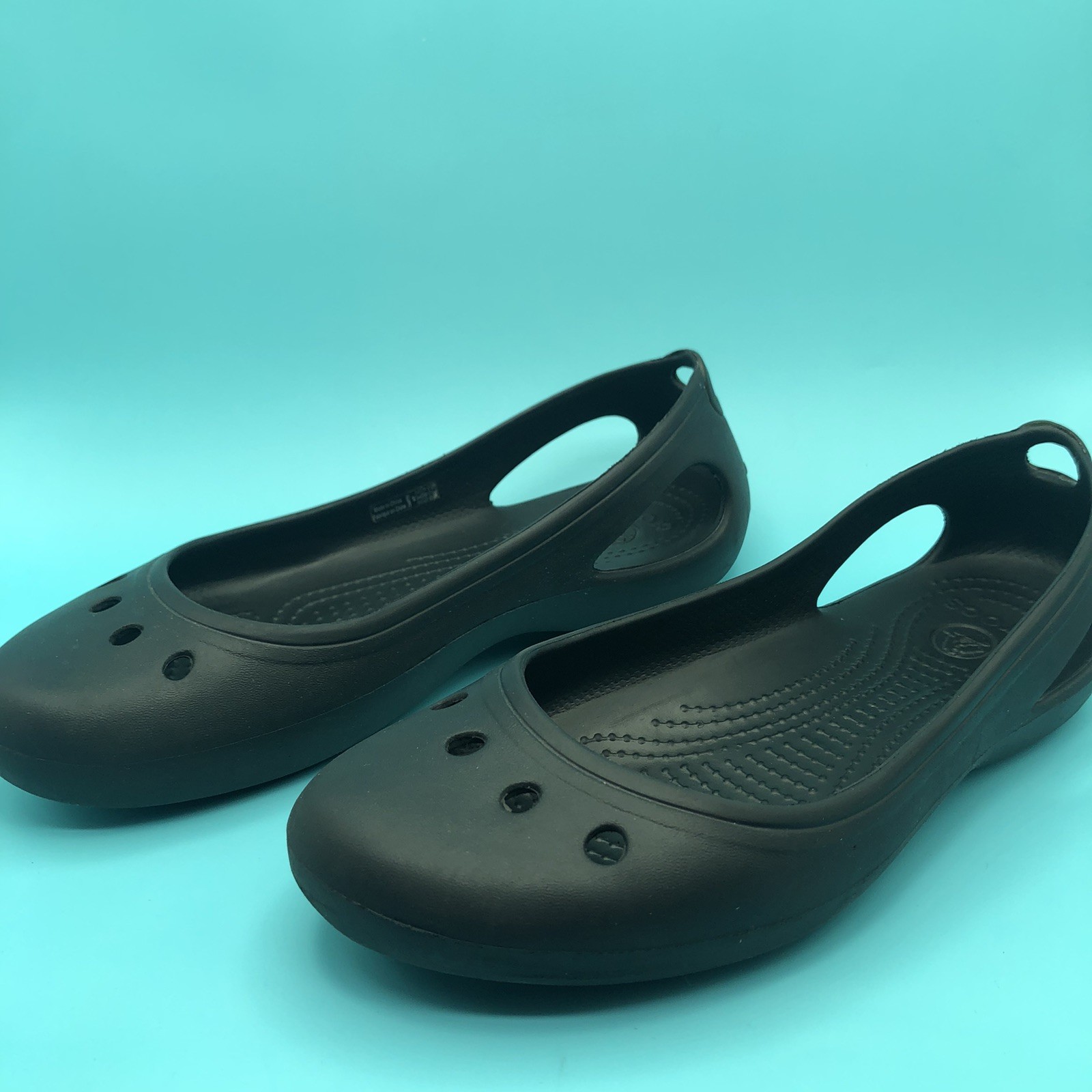 Crocs Kadee Shoes Womens Size 9 Black Ballet Flats Casual Comfort Slip On