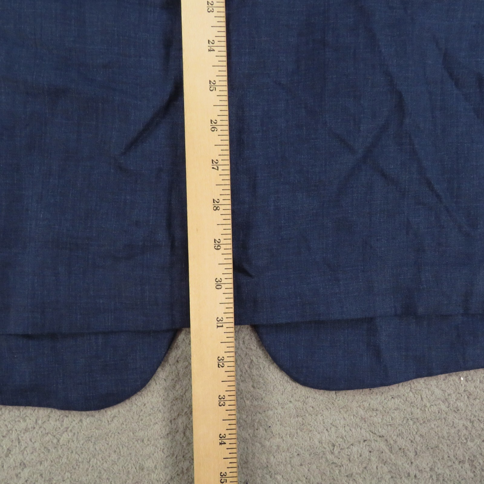 Haspel Blazer 46R 100% Linen Summer Unstructured Blue Sport Coat Jacket 1/2 Line