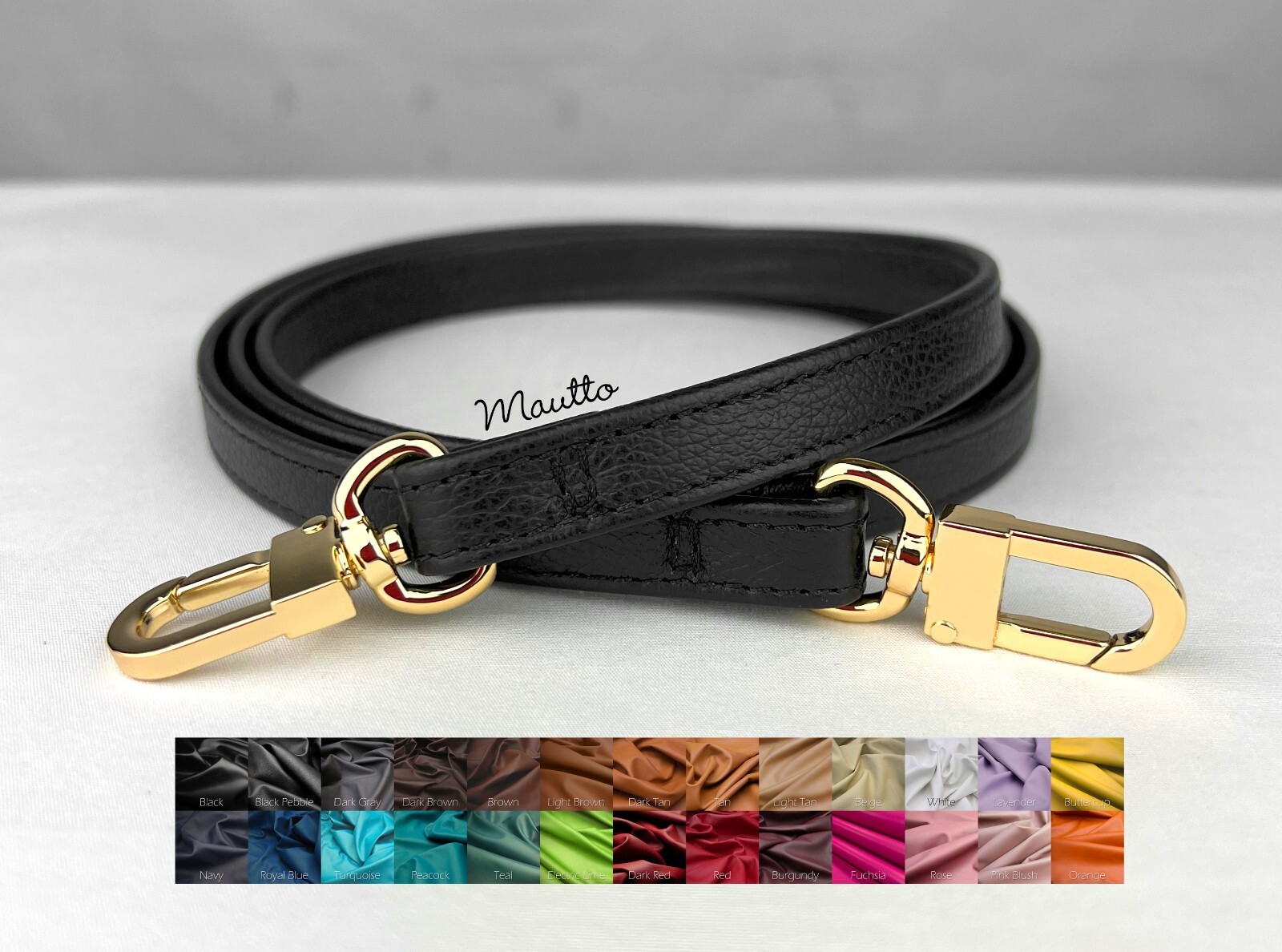 Soft Leather Crossbody Purse Strap – Customize Leather Color