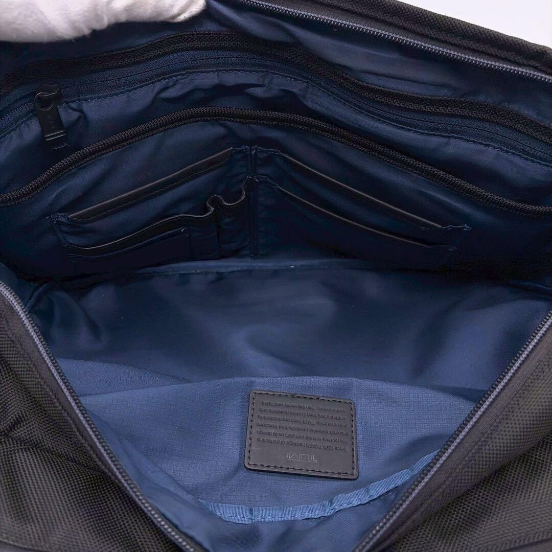 TUMI Alpha 3 3 Way Briefcase Backpack Black Navy PC Business Bag Authentic