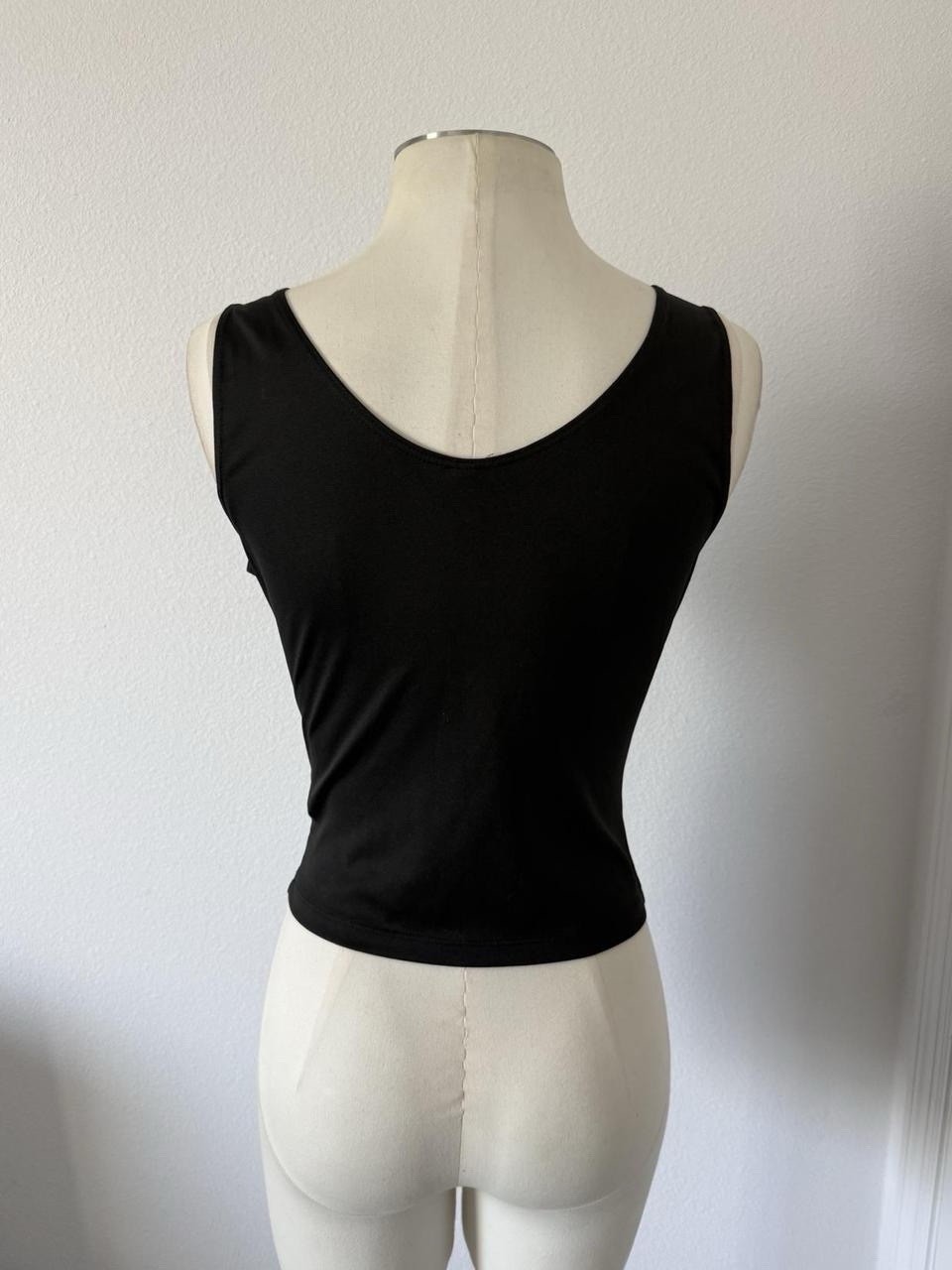 Vintage Sleeveless Black Star Tie Top Small Celestial Whimsygoth Y2K