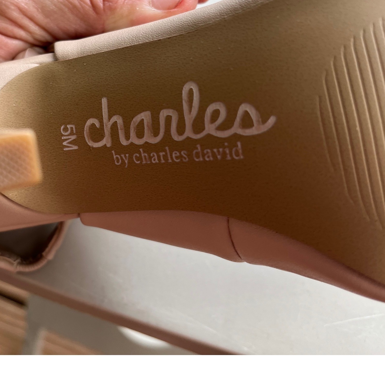 Charles by Charles David Impower Nude Smooth Slingback Pumps Heels 5M