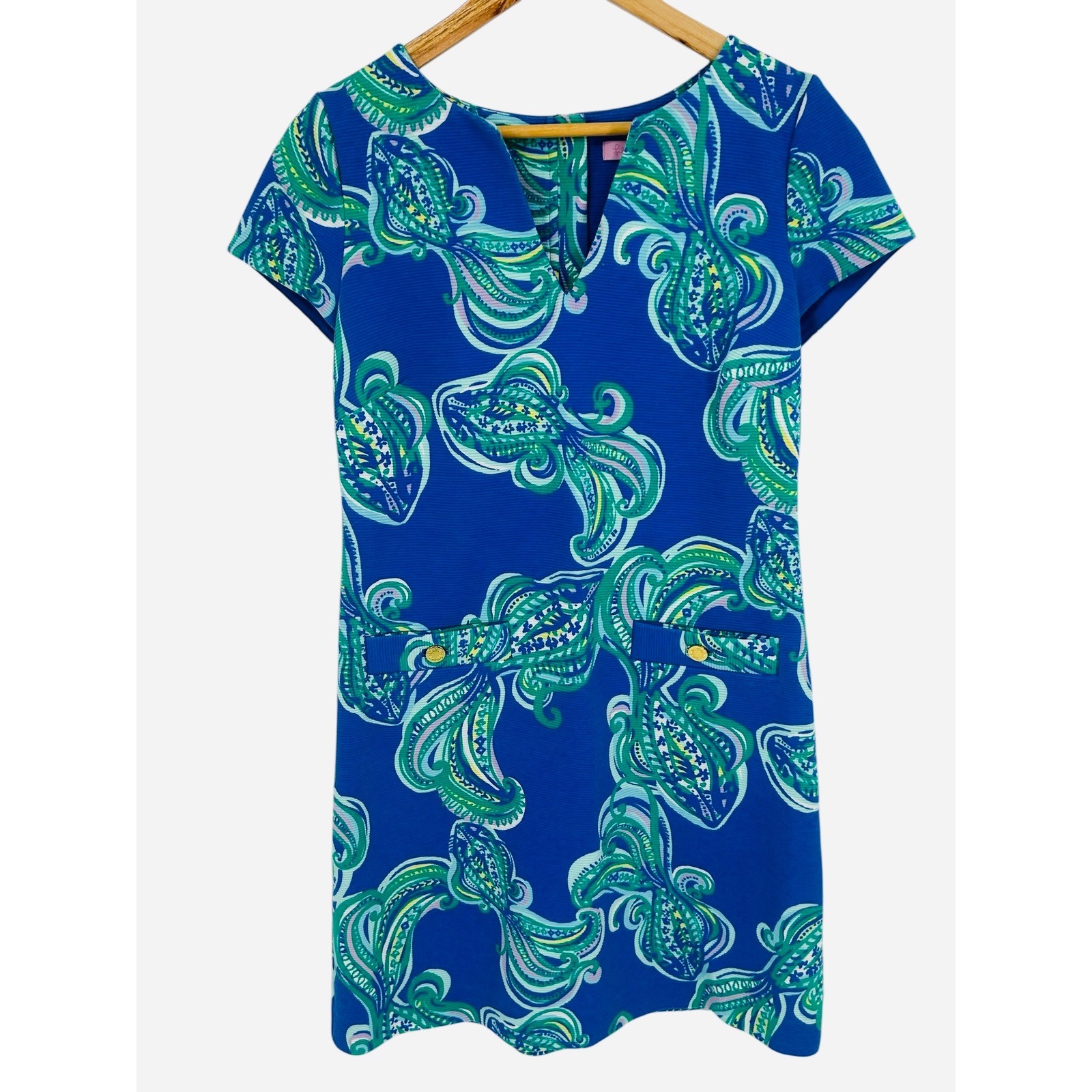 Lilly Pulitzer Layton Don’t Be Koi She Got Sole Shift Dress Size Medium