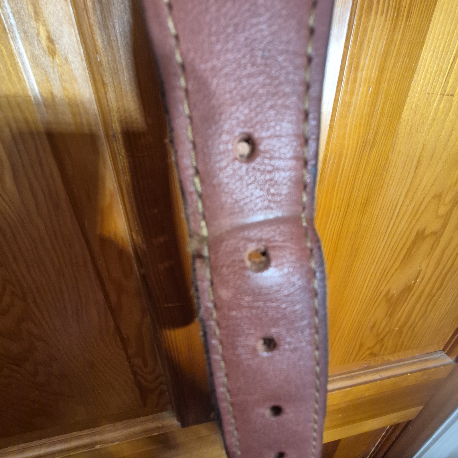 Rainbow Row Coastal Houses Canvas Leather Belt Preppy Colorful Houses Size 36
