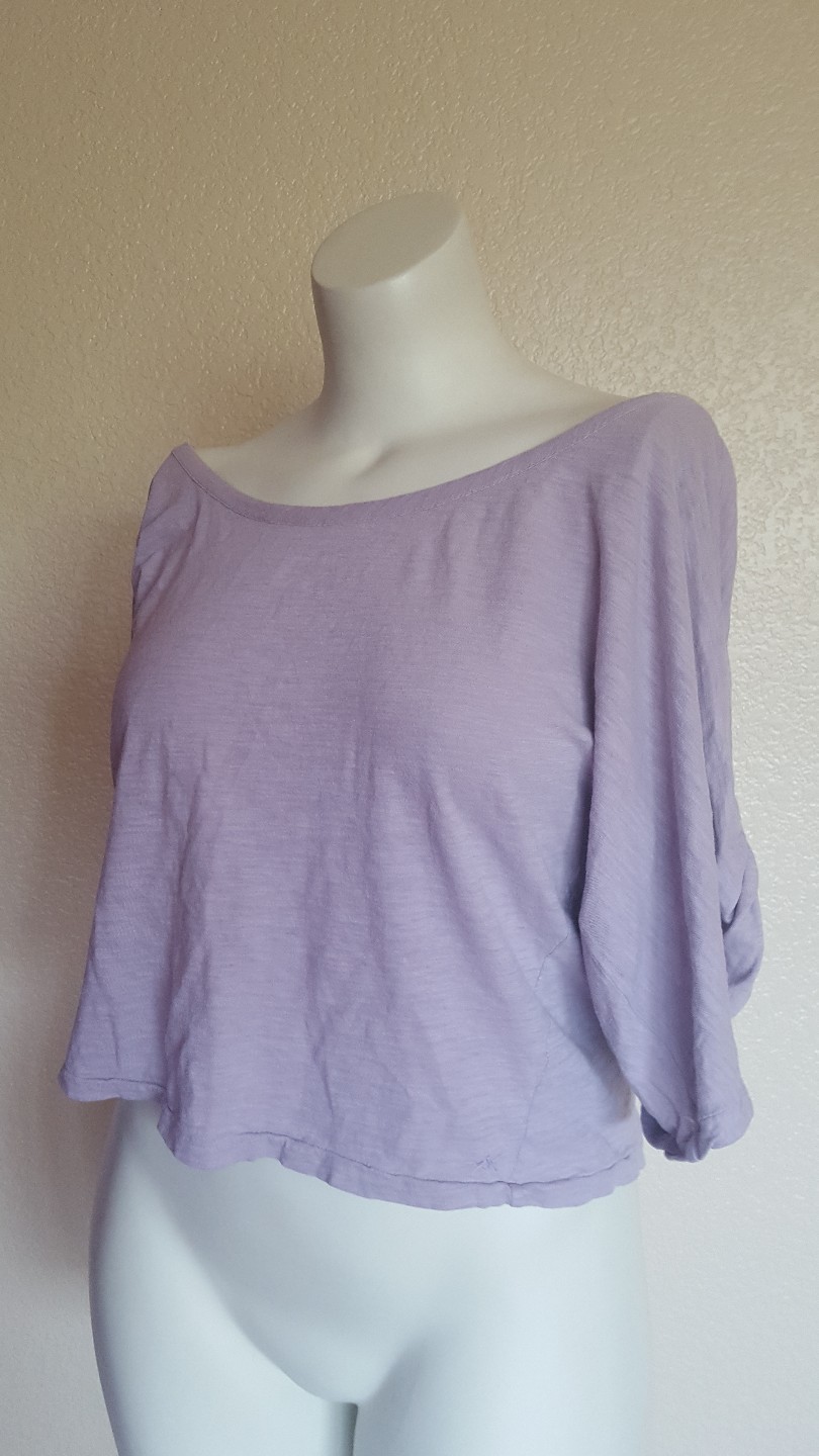 Elizabeth and James Oversized Knit Tee Top Lilac Purple M H024 New $80