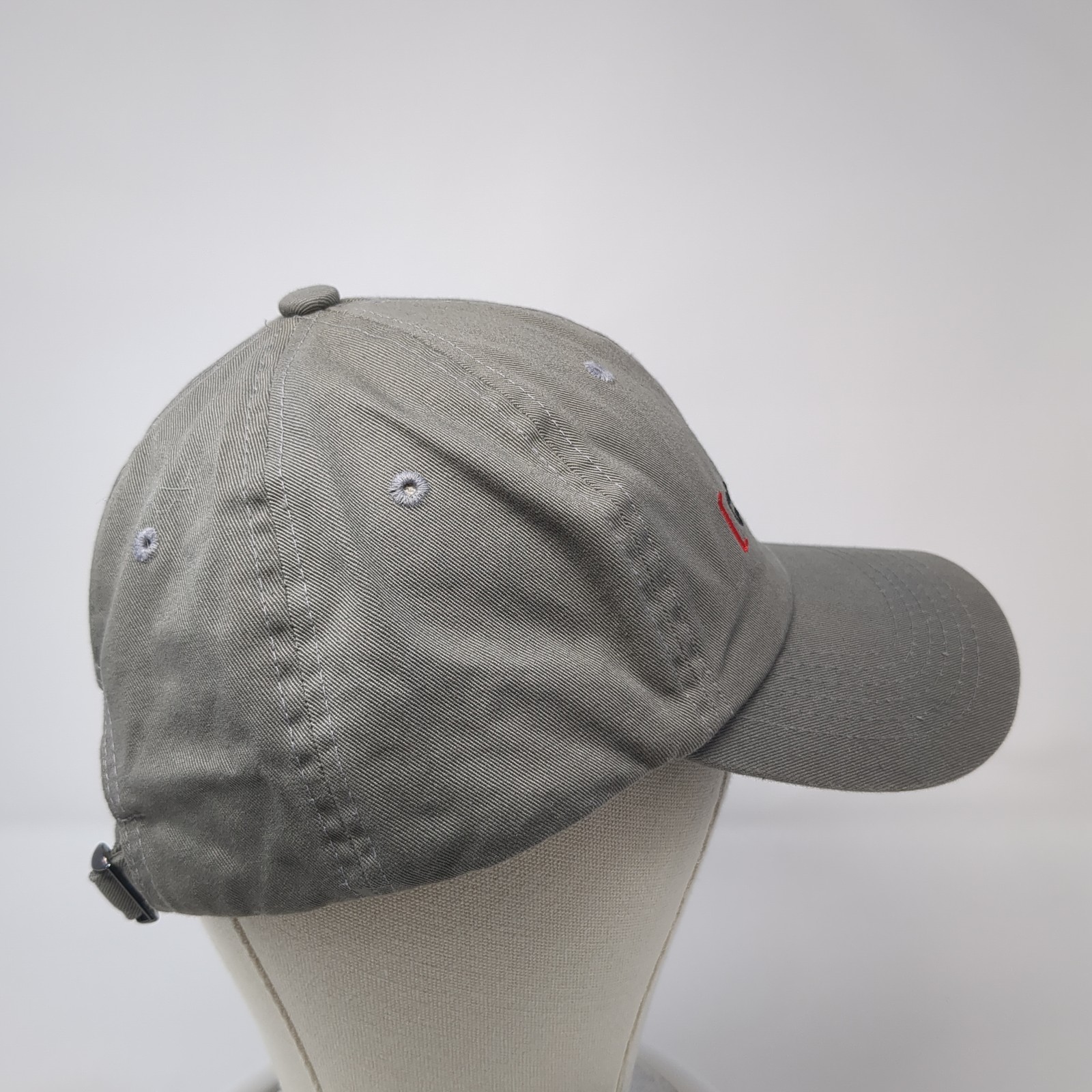 Captionique Slideback Baseball Cap Gray One Size Adjustable 6 Panel Top Level