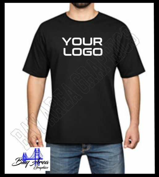 CUSTOM T-SHIRT YOUR NAME TEXT LOGO DESIGN BLACK T-SHIRT 100% COTTON NEW
