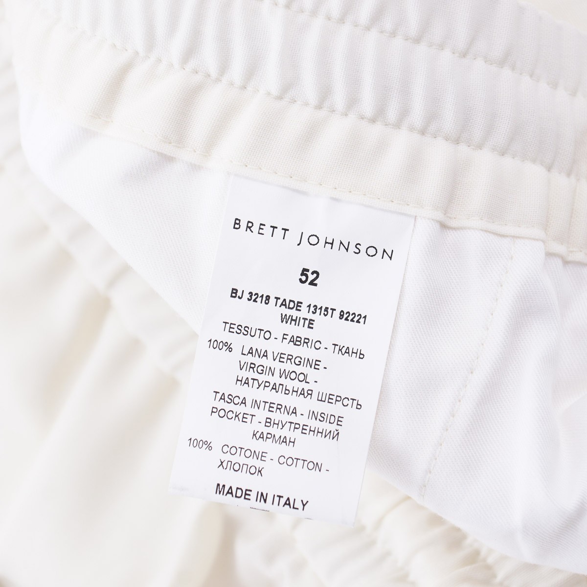 Brett Johnson Lightweight Wool Drawstring Jogger Pants L 35-36 (Eu 52) NWT