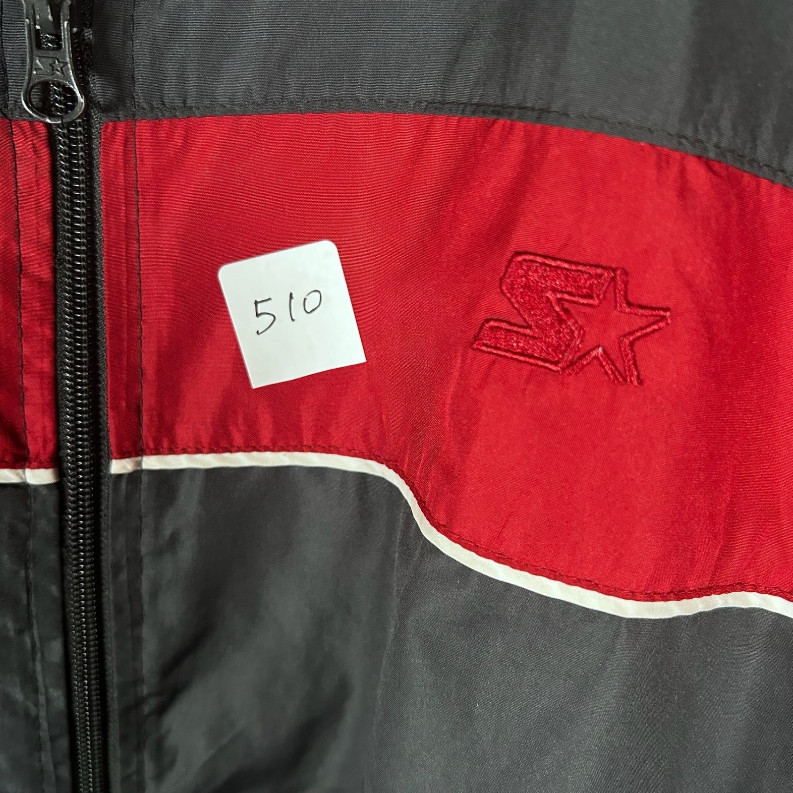 Starter Y2K Men’s Greystone Full Zip Windbreaker Jacket XL Grey Red RM32Y036