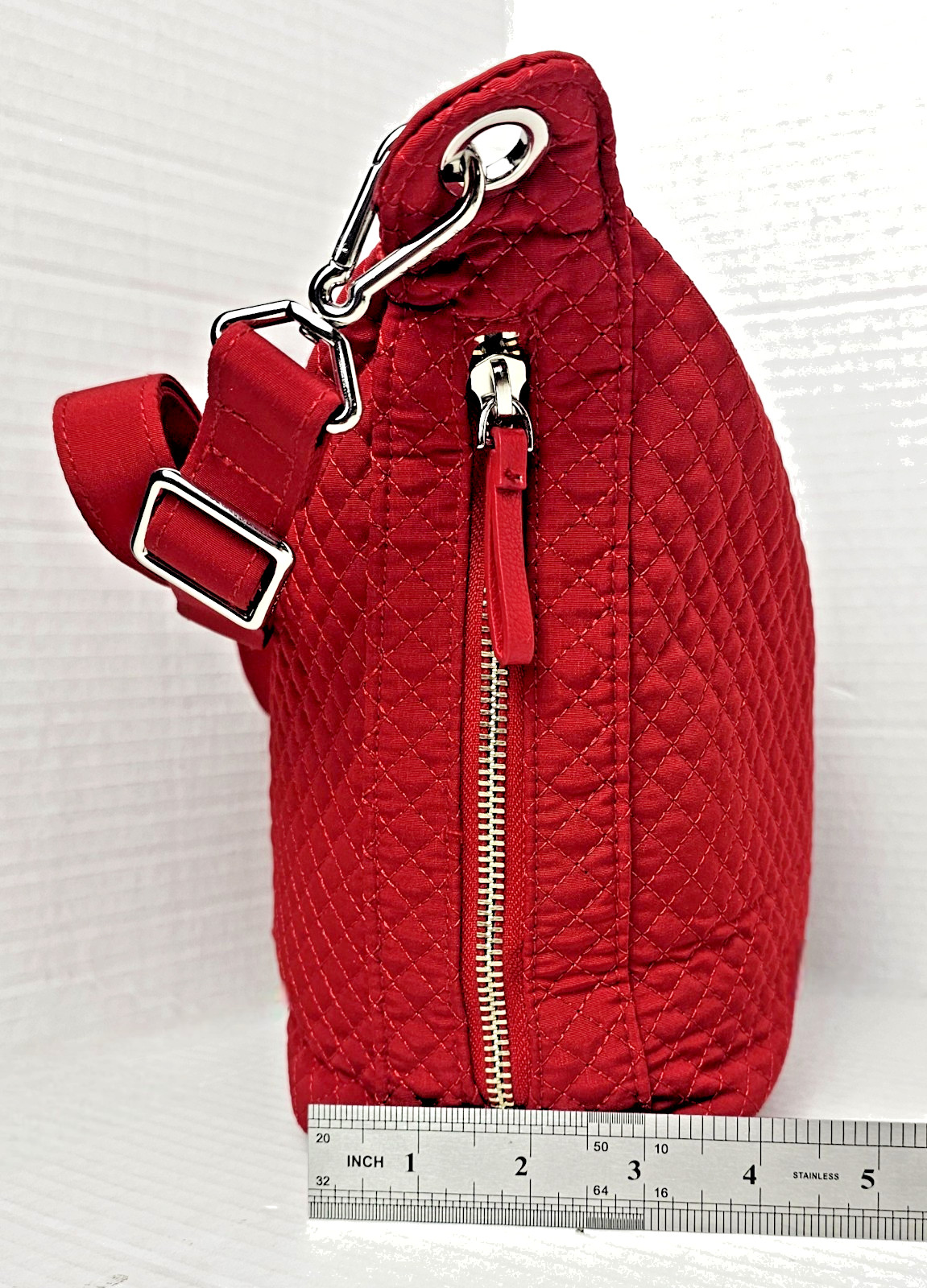 Vera Bradley Carson Hobo Crossbody in Microfiber Cardinal Red