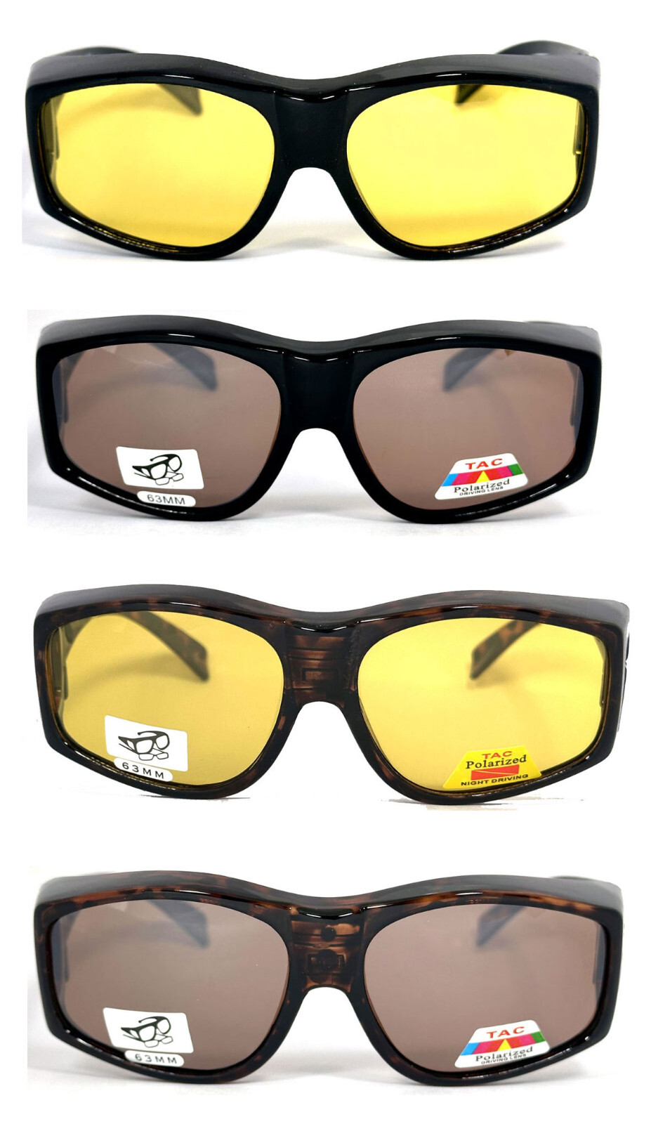 Medium FIT OVER PRESCRIPTION GLASSES POLARIZED SUNGLASSES ANTI GLARE DAY NIGHT