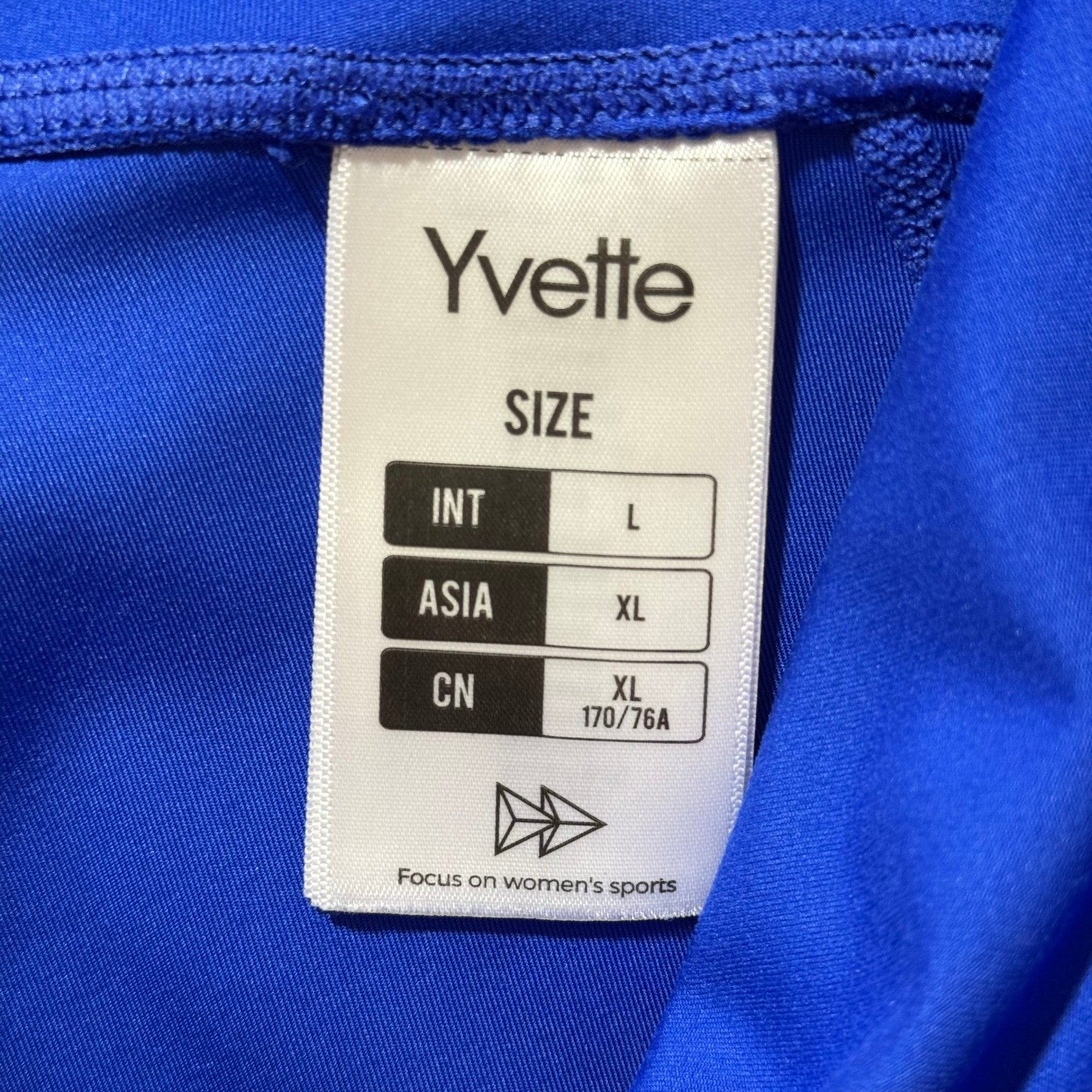 Yvette Leggings Large Royal Blue Mesh Compression Hi Rise Tennis Prep Yoga Gym
