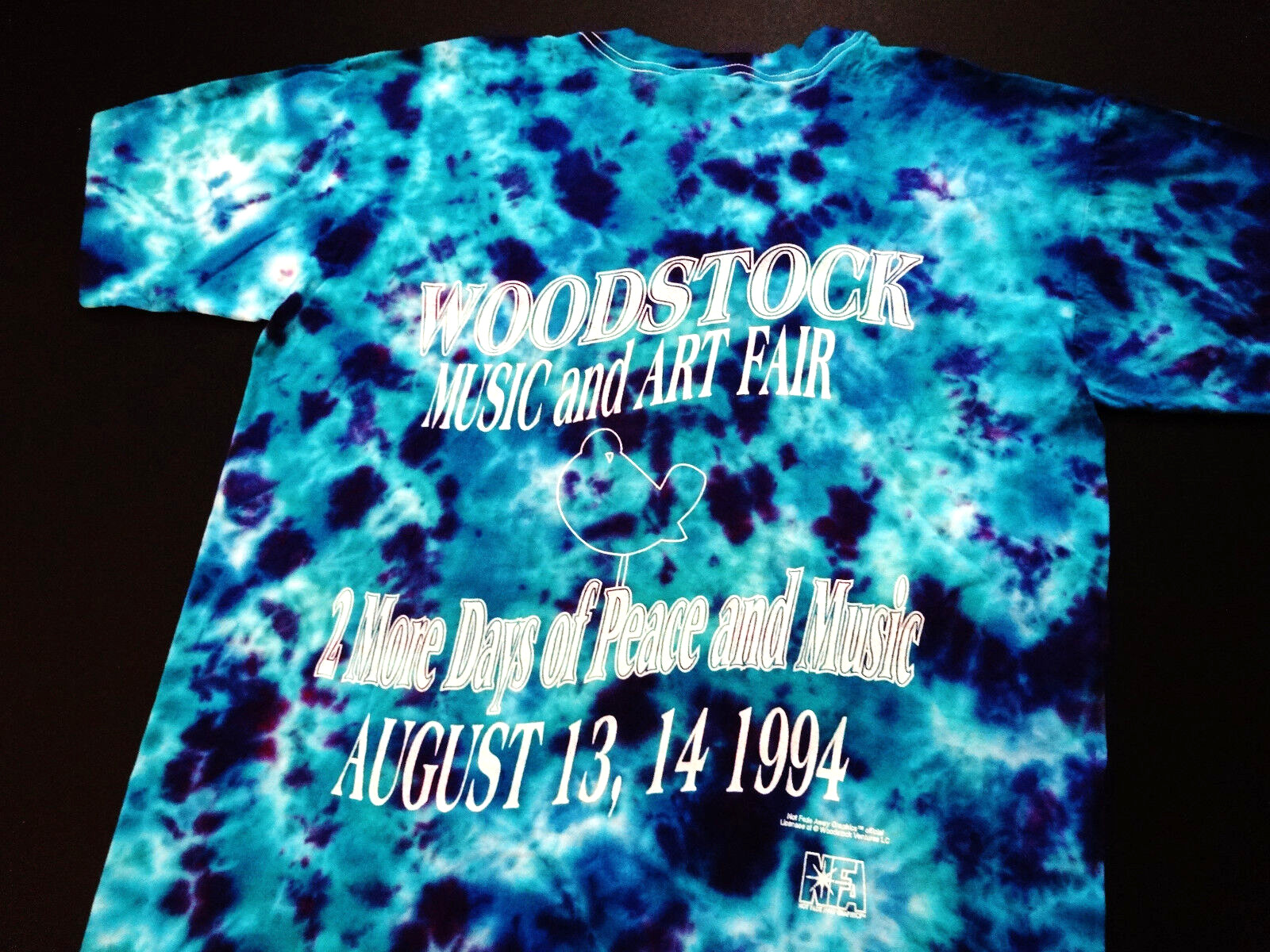 Woodstock Shirt T Shirt 1994 Vintage Music Art Fair Bob Dylan Santana Tie Dye XL