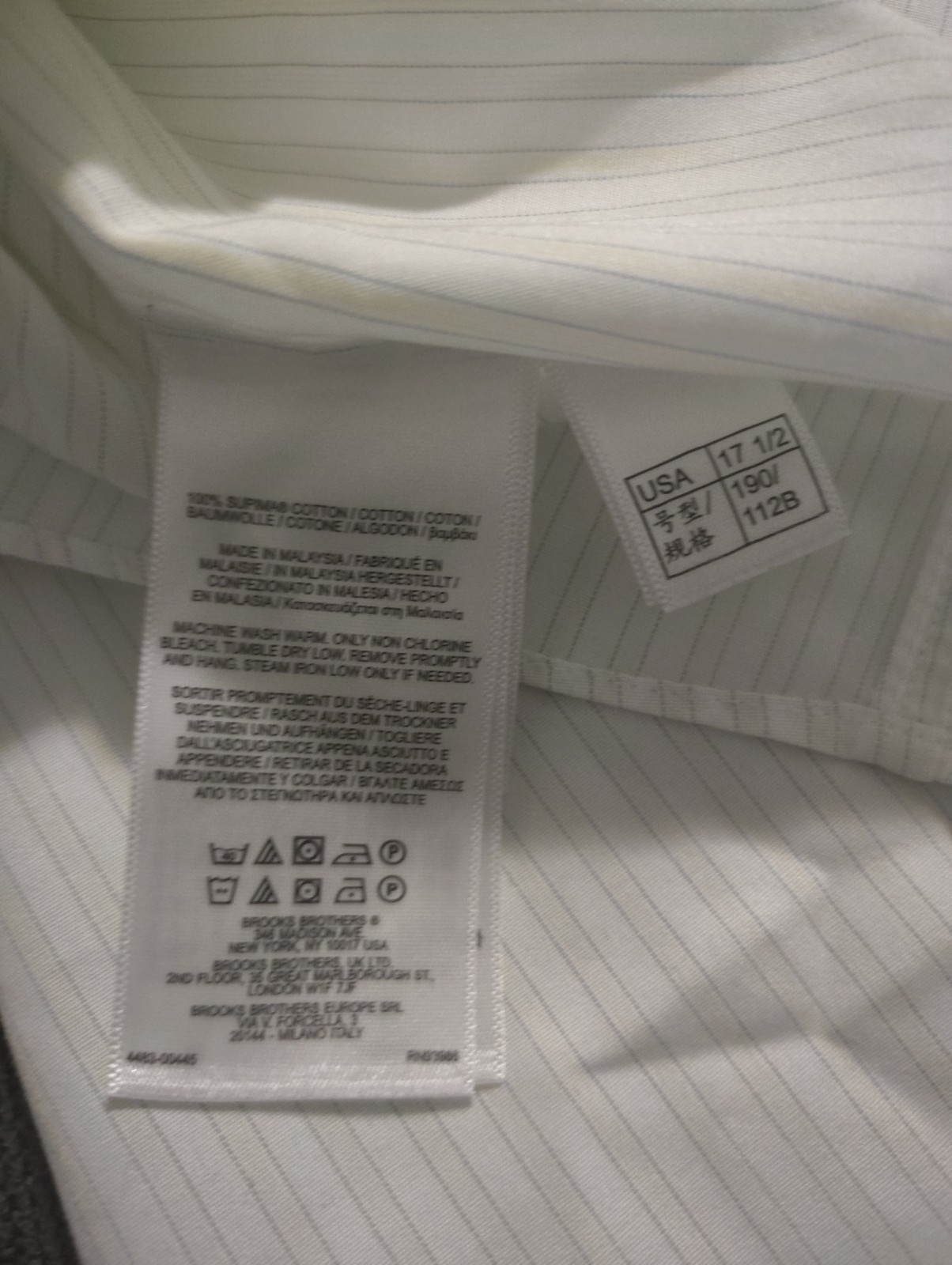 NWOT Brooks Brothers White Yellow Oxford Button Down Regent Fit Size XL 17.5