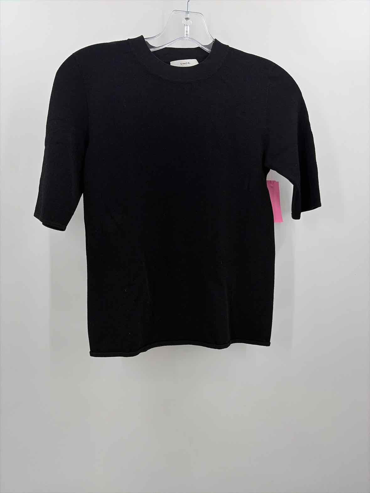 Pre-Owned Vince Black Size Small Short Sleeve Blouse