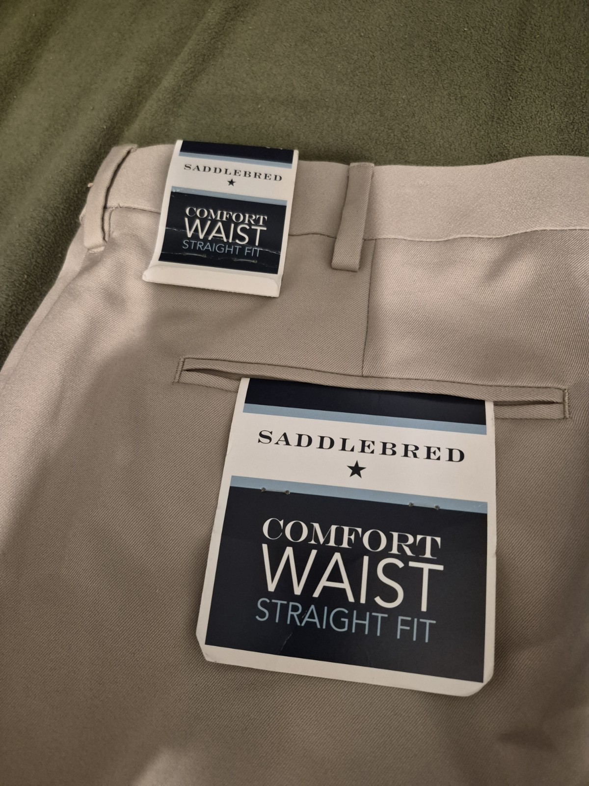 Tan Size 32×30 Saddle Bred Comfort Waist Straight Fit Khakis