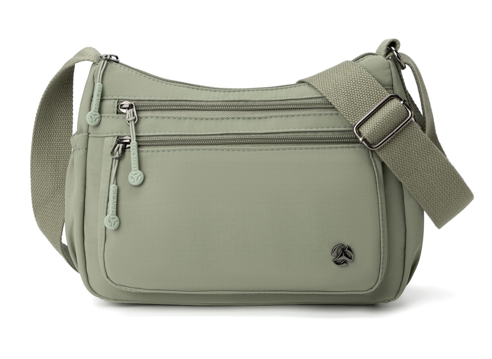 Pealwel Casual Crossbody Bag with Anti Theft 11×3.9×7.9 inches, Light Green