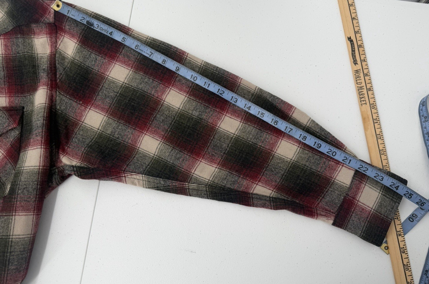 VTG Pendleton Western Wear Pearl Snap Wool Plaid Flannel Shirt Sz XL Cowboy