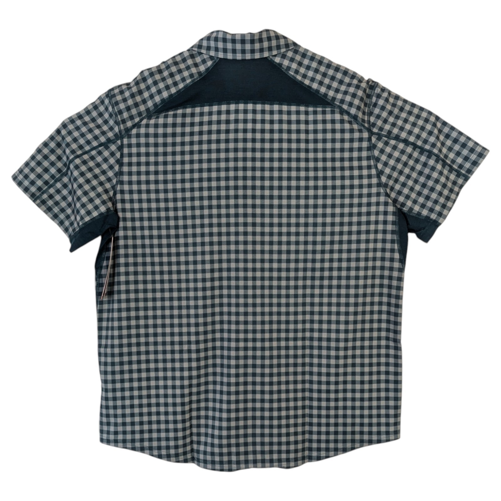 Smartwool Mens Blue Green Plaid Button Up Shirt Short Sleeve Breathable New