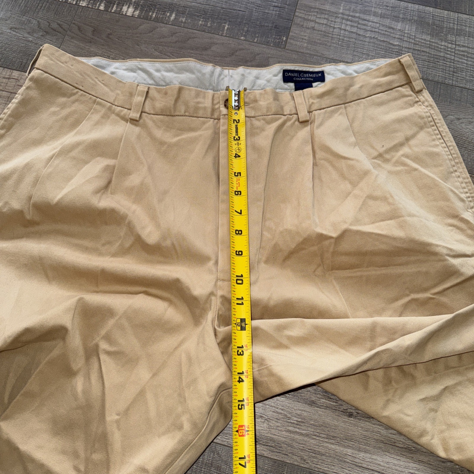 Cremieux Pants Mens 42×30 Beige Pleated Chino Classic Fit Straight Leg Casual