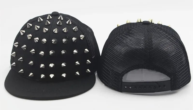 Unisex Rivet Stud Punk Baseball Cap Hip Hop Style Hat
