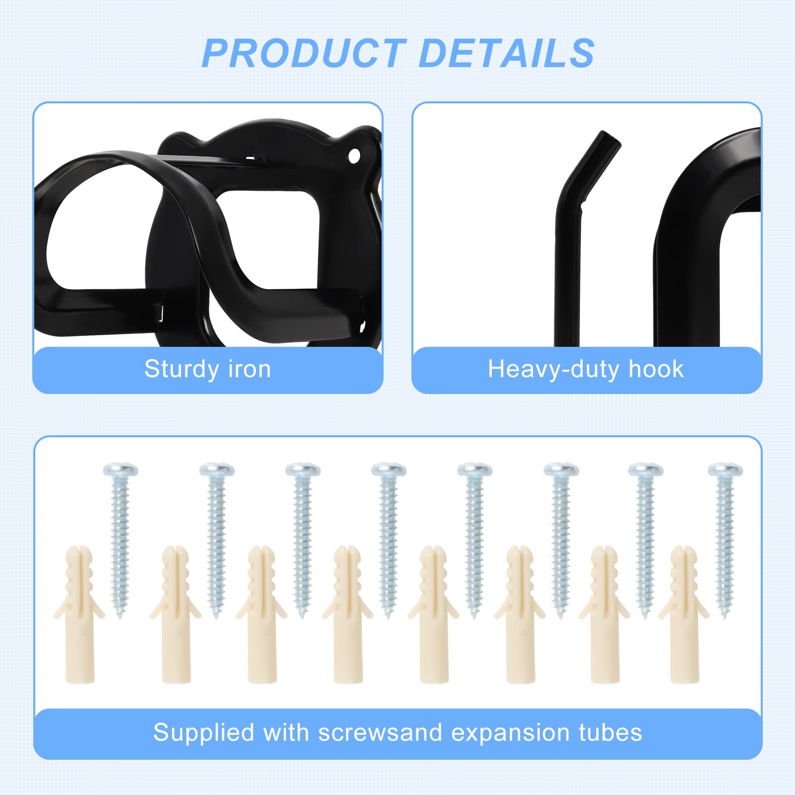 12 Counts Horse Bridle Rack, Bridle Bracket Bridle Hooks with Tubes and Screw…