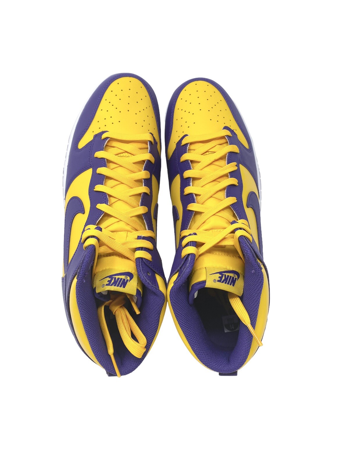 Nike Dunk High Retro Lakers DD1399500 Court Purple/University Gold/White Size 14
