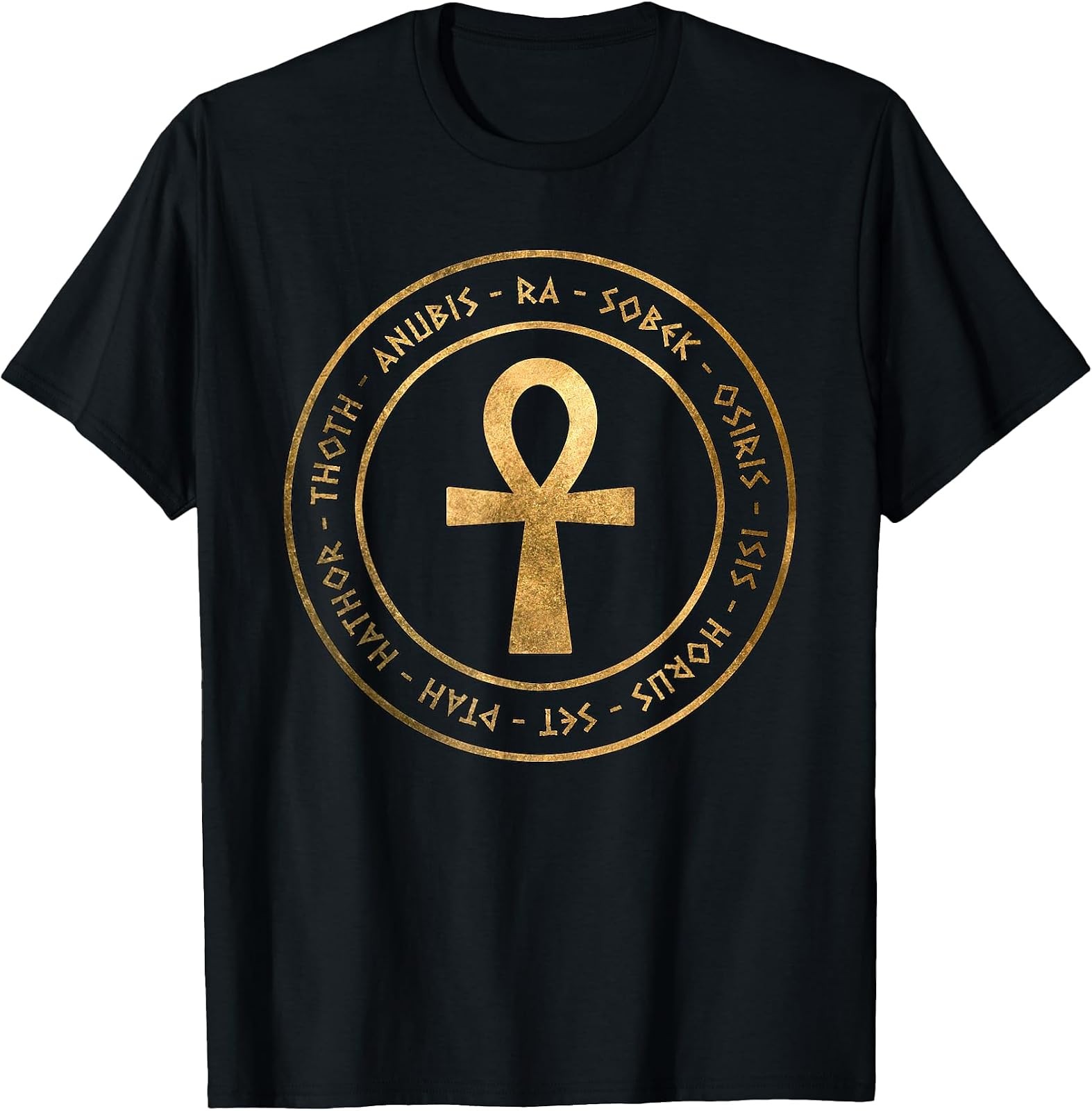 Ancient Egyptian Gods Ankh Symbol Graphic Tee Shirt
