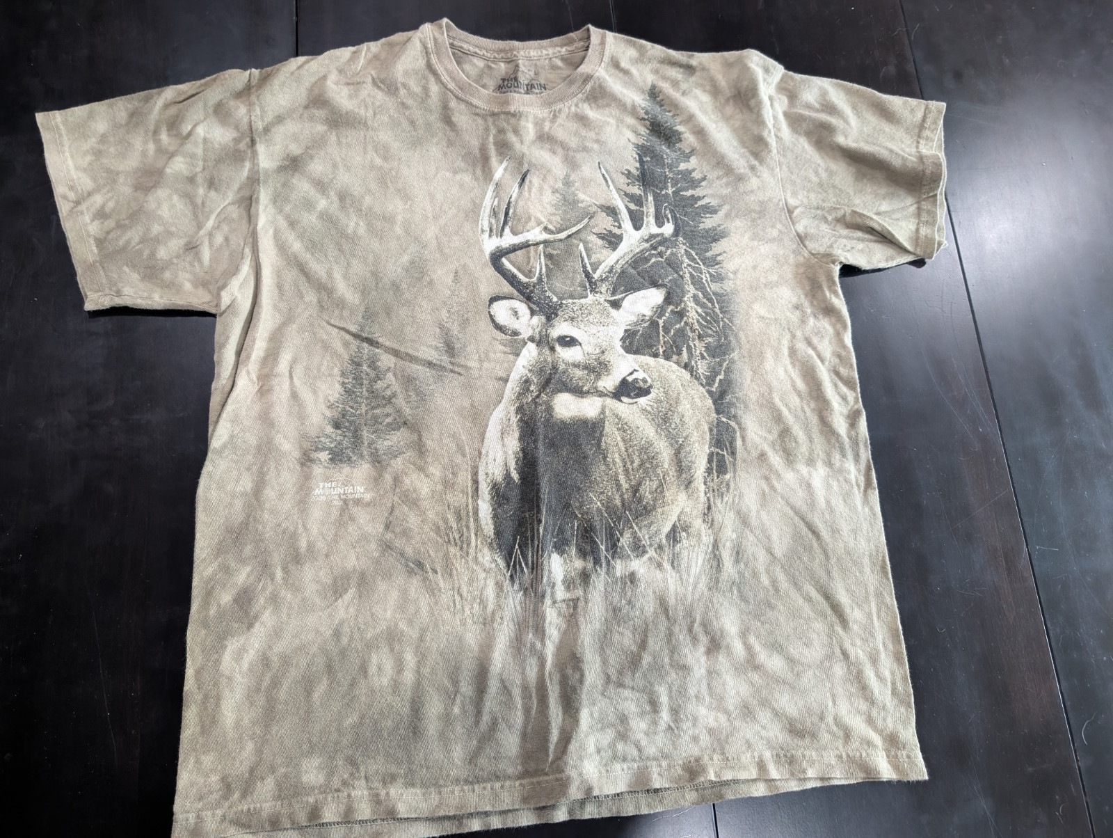 2009 Vintage The Mountain Brown Deer Graphic Print T-Shirt 100% Cotton