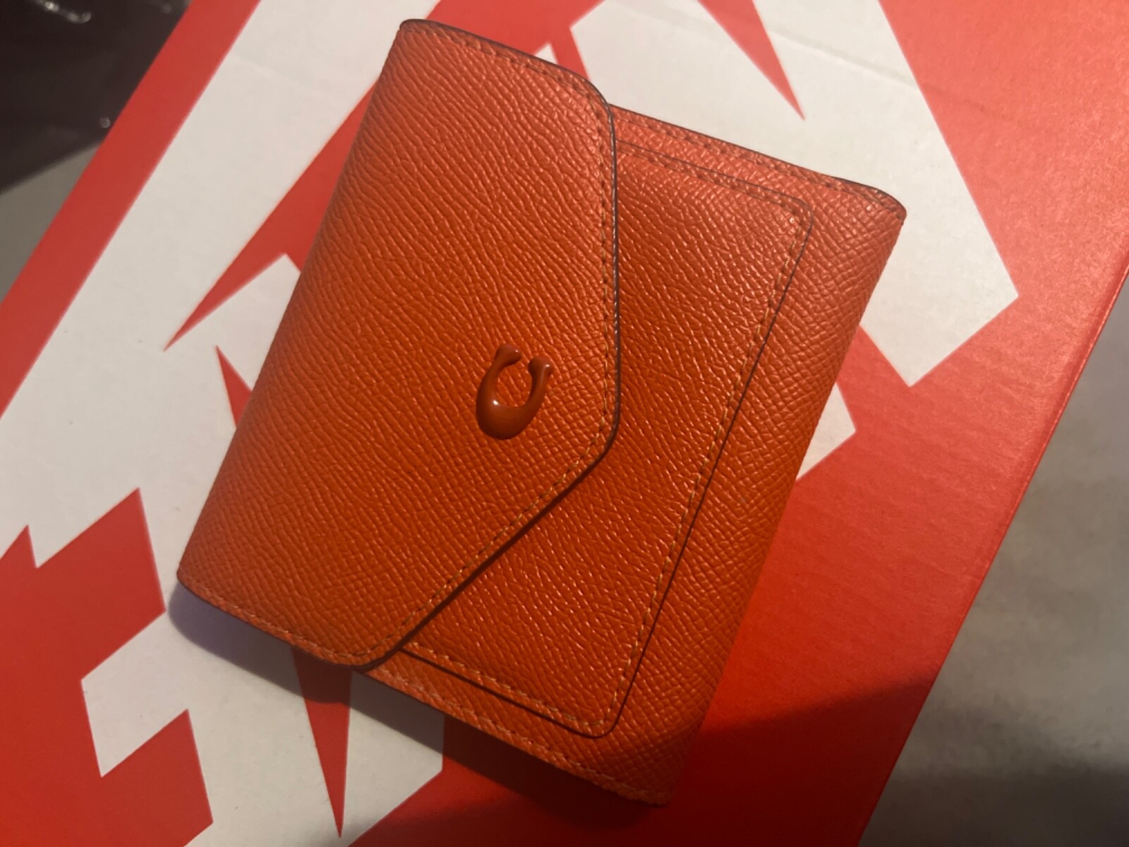 Coach Trifold Wallet Ch808 B4B4D Win Small Sun Orange Ladies Wyn japan