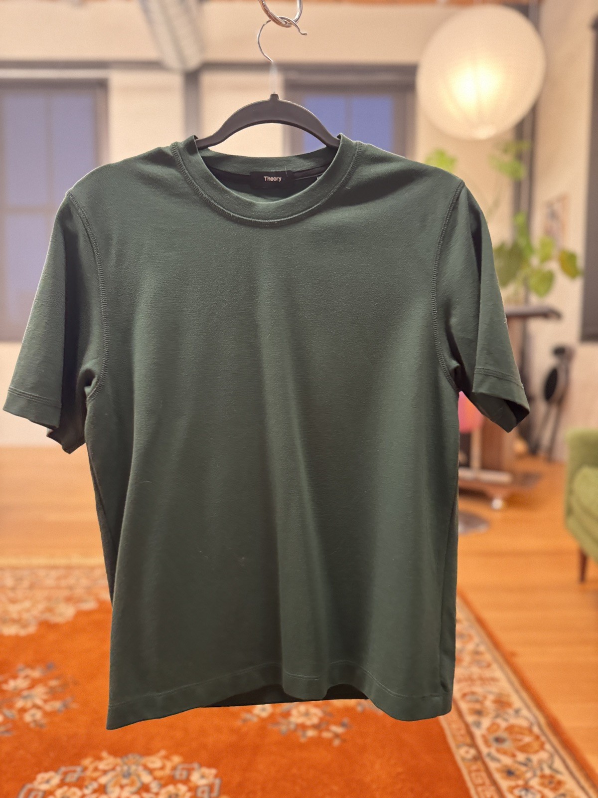 Women’s Emerald Green Soft Tee Theory Size XS NWOT Heavyweight Oversized T-Shirt