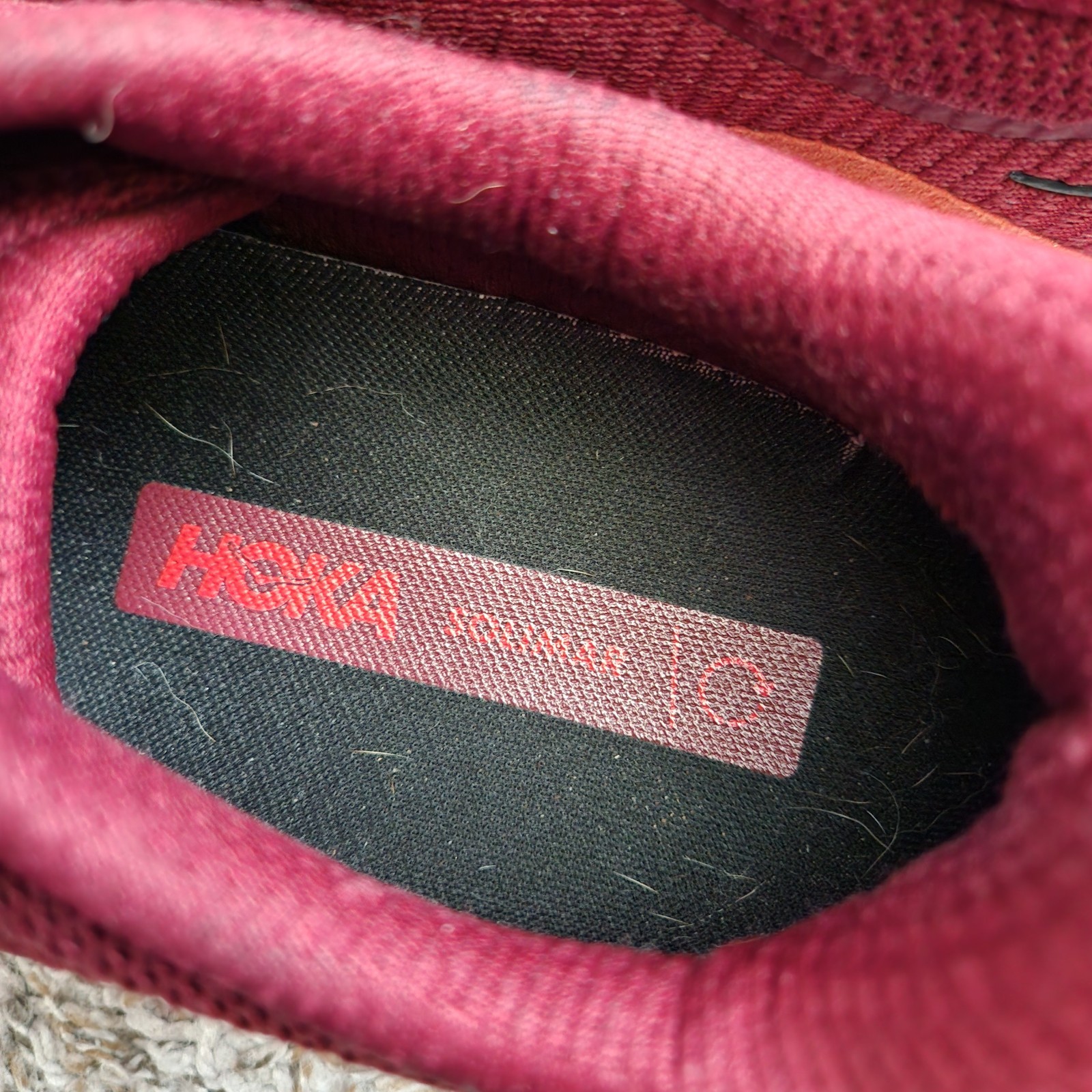 HOKA One One Solimar Running Shoes Sneakers Men’s 14 D Burgundy Red Athletic