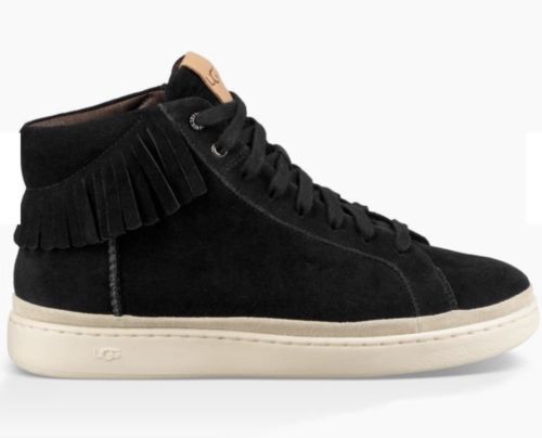 UGG Cali Sneaker Boot Mens 10 High Fringe Black $200 C27 R1