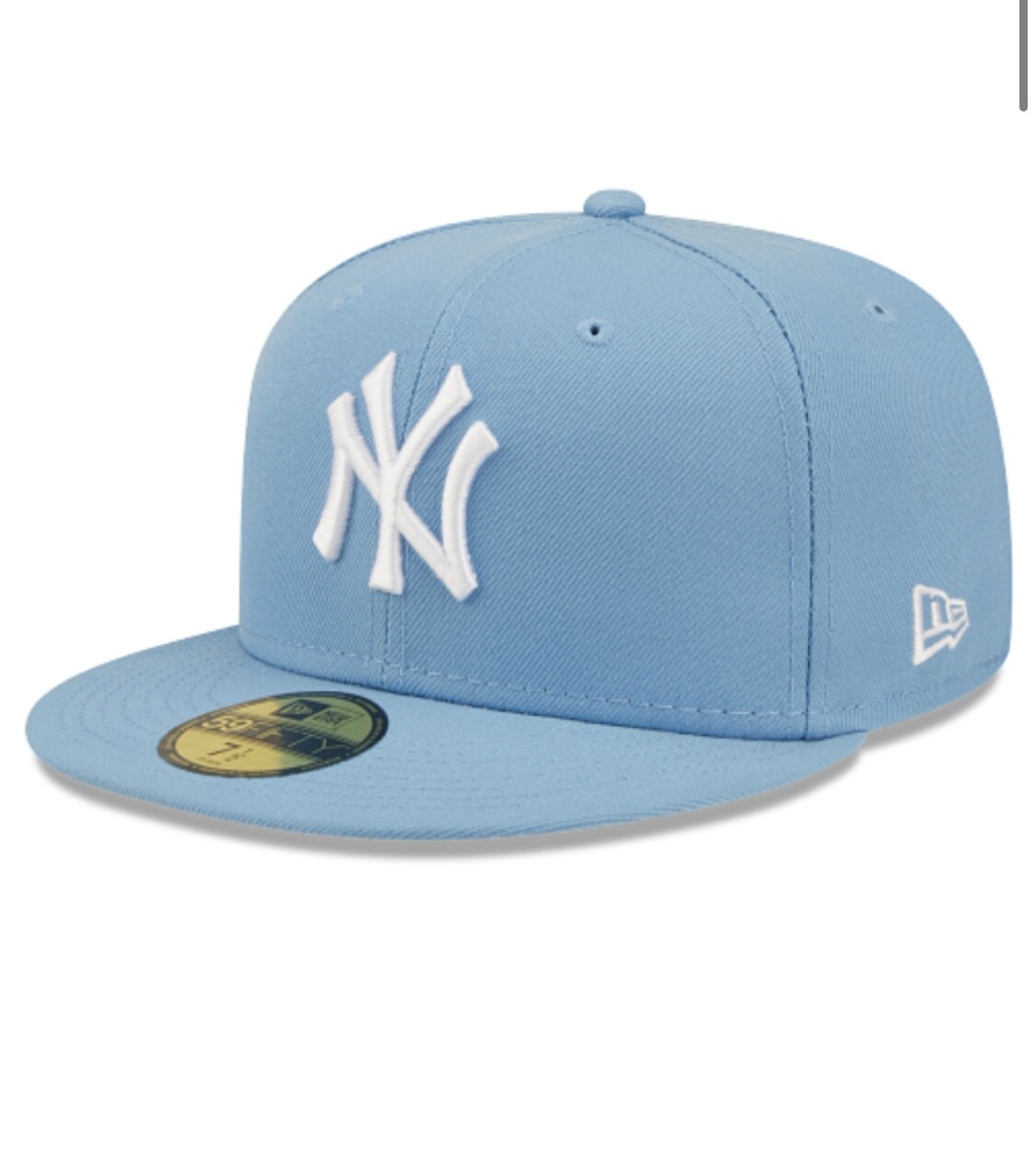 New York Yankees New Era 59FIFTY Fitted Cap HAT 5950 BABY SKY LIGHT BLUE WHITE